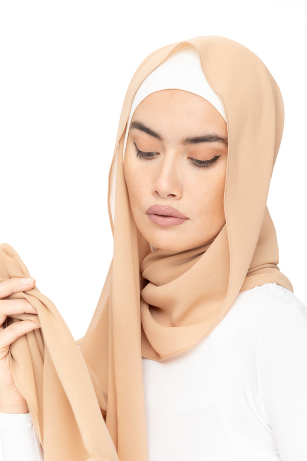 Basic Essential Chiffon Hijab - Gardenia