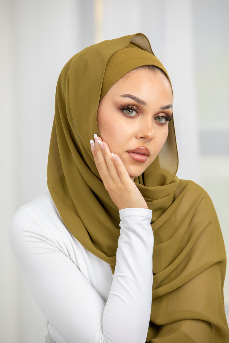 Hijab and Mesh Cap Set - Citrus Green