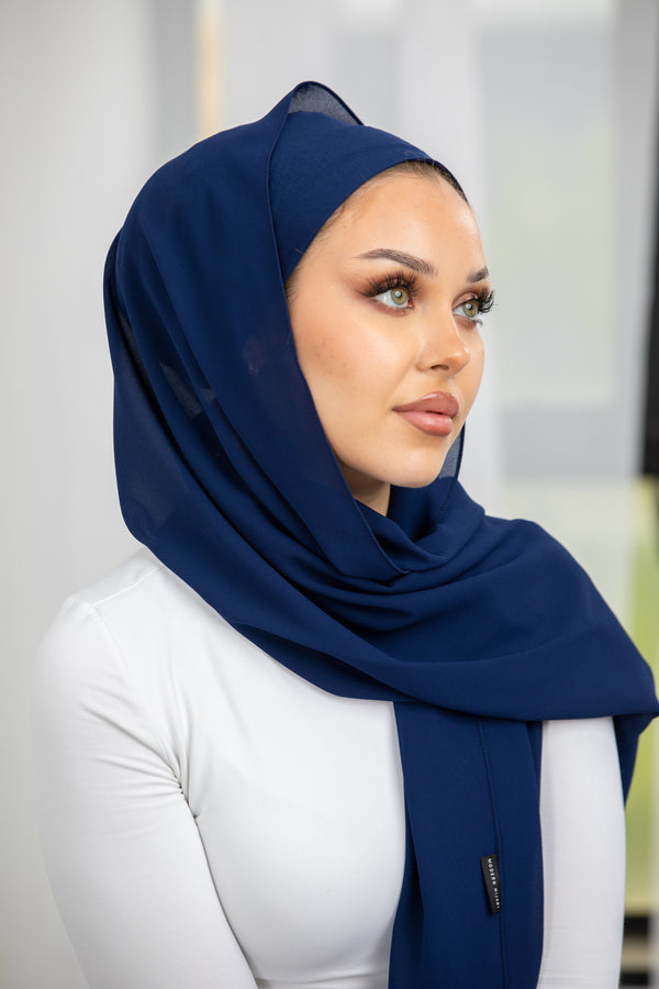 Hijab and Mesh Cap Set - Navy
