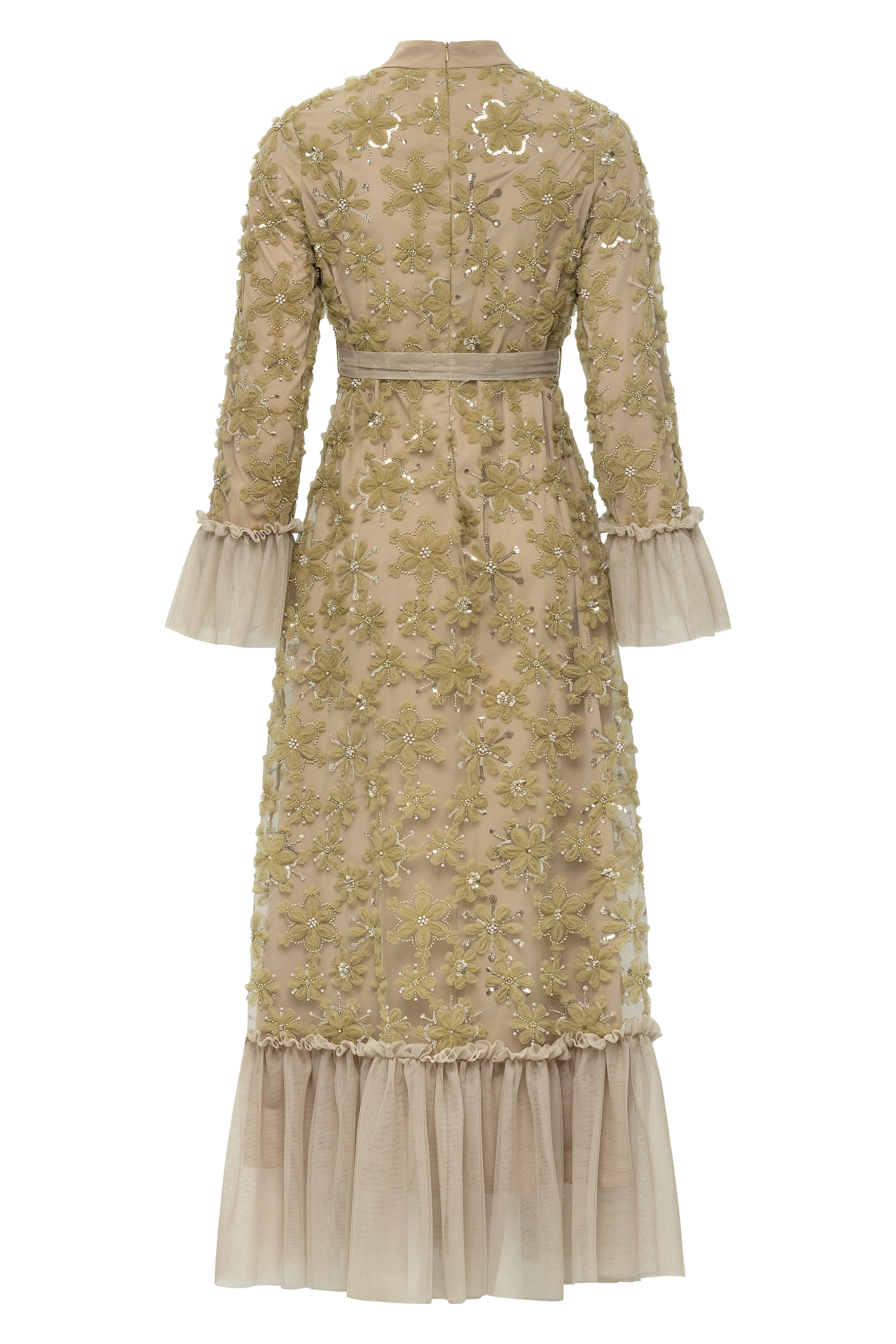 Layan formal Dress - Taupe Brown