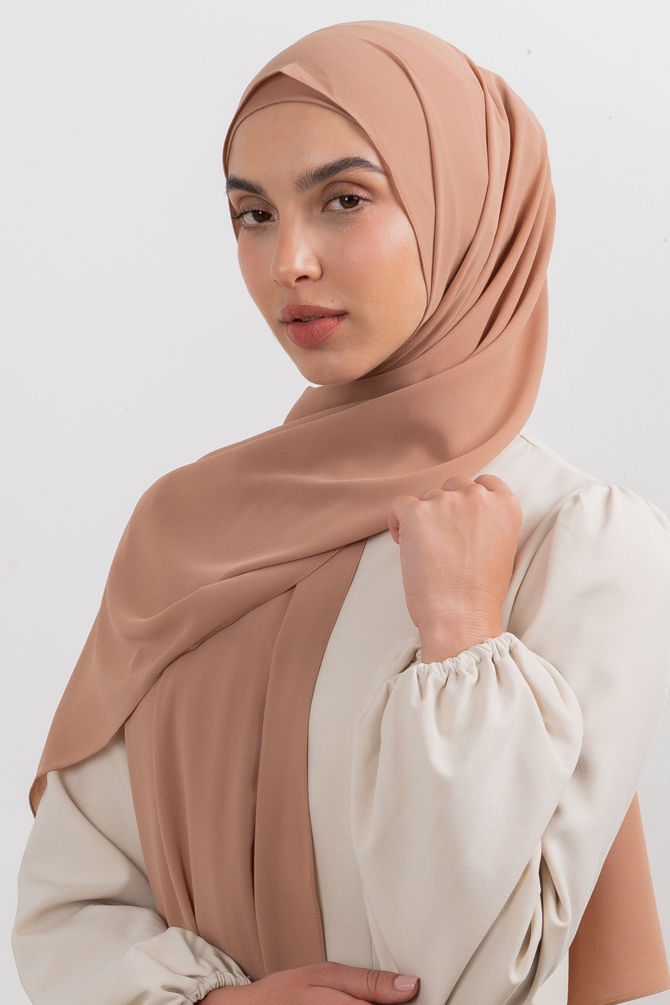 Chiffon Hijab Set - Fawn - Modern Hijabi