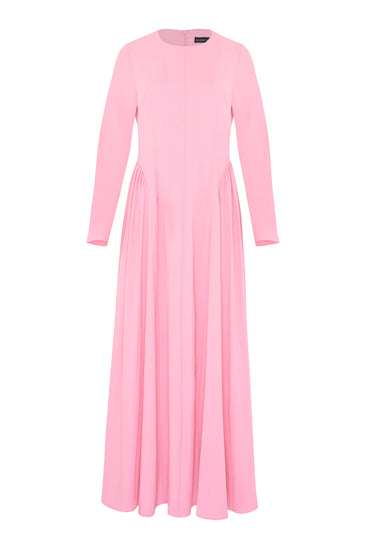 petal pink maxi dress SEROYA Swan Maxi Dress in Pink