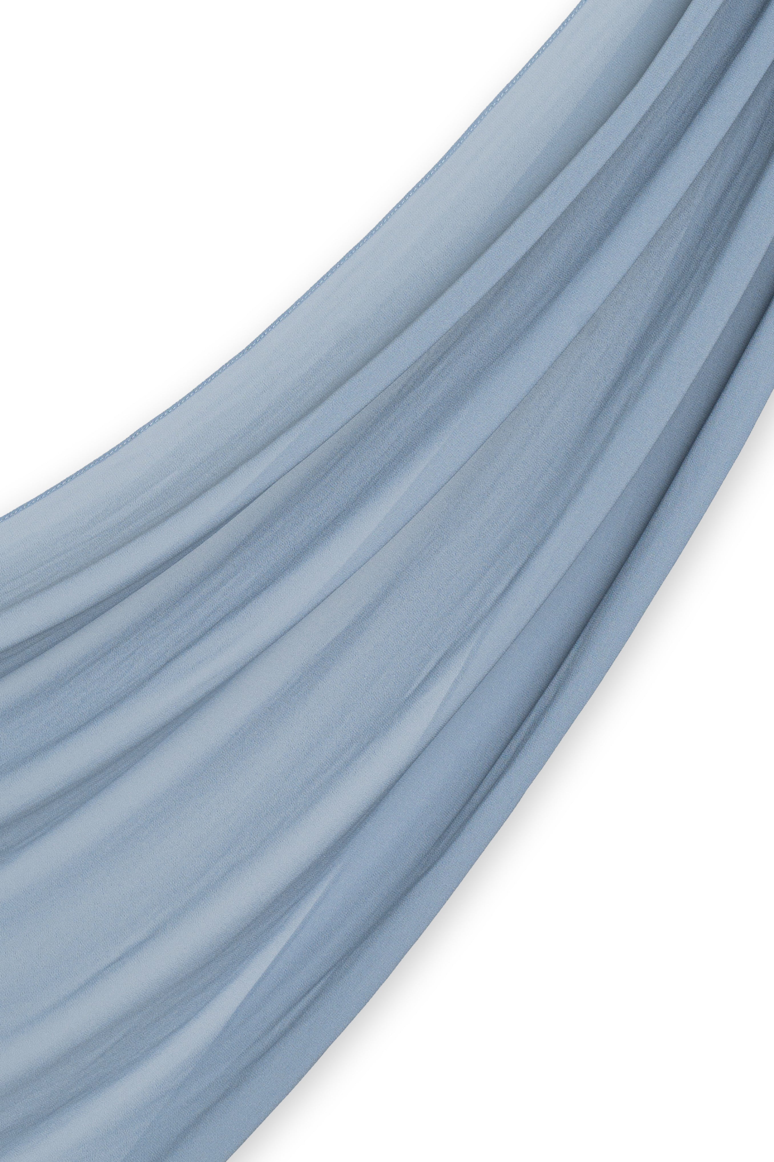 Chiffon Hijab Set - Dusty Blue - Modern Hijabi