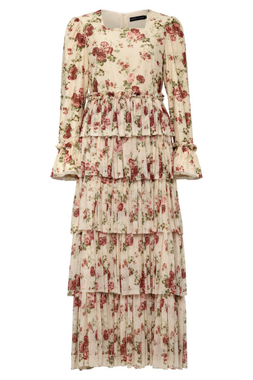 floral modern dress Leya Layered Maxi Dress