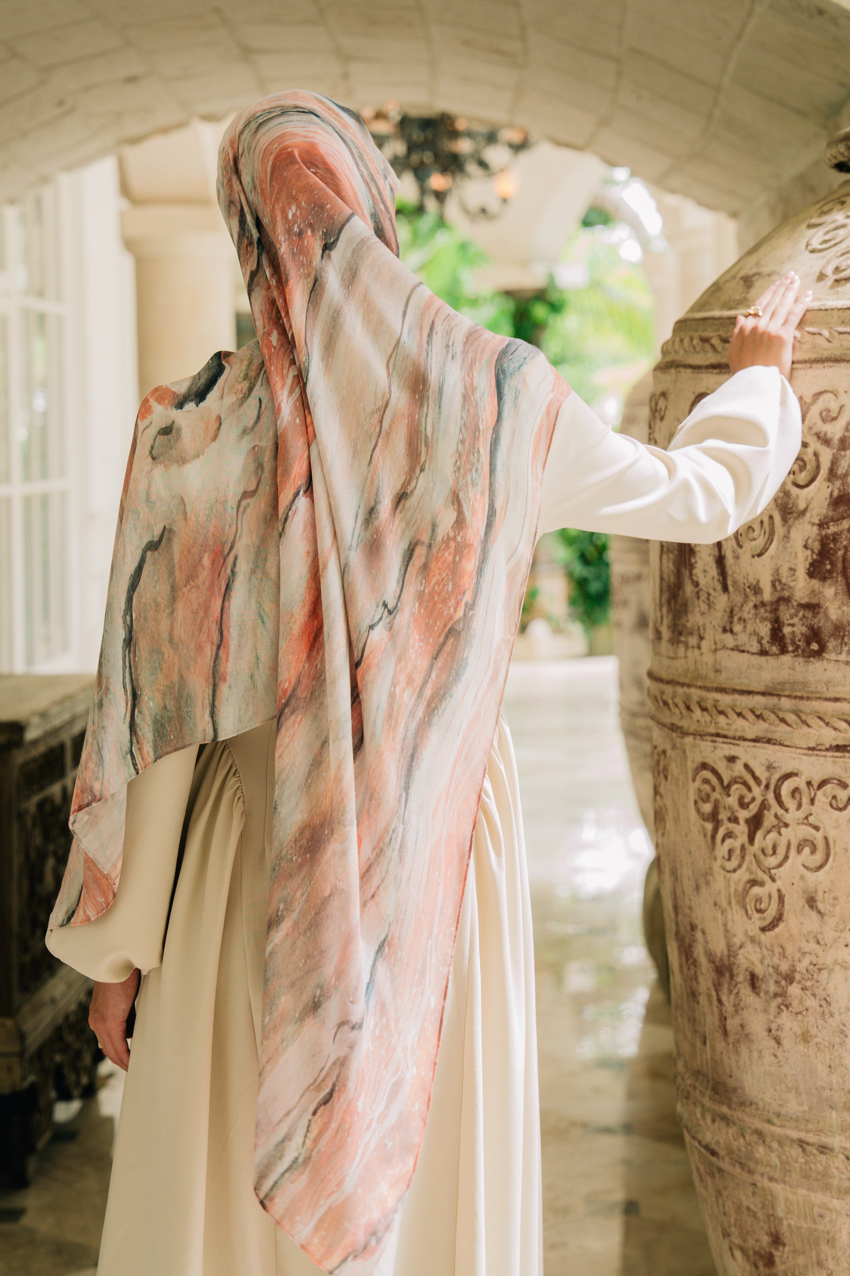 Printed Modal Hijab - Dessert Mirage