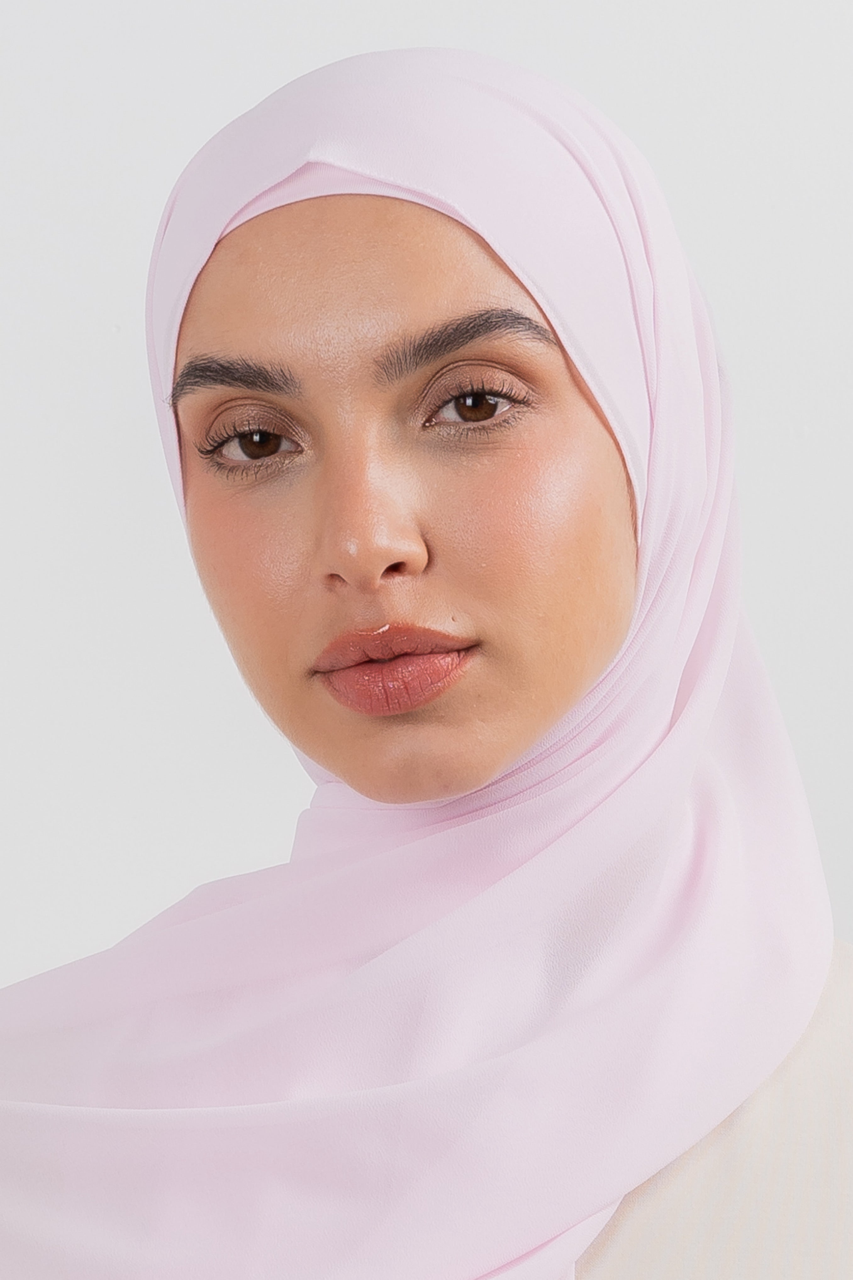 Chiffon Hijab Set - Baby Pink - Modern Hijabi