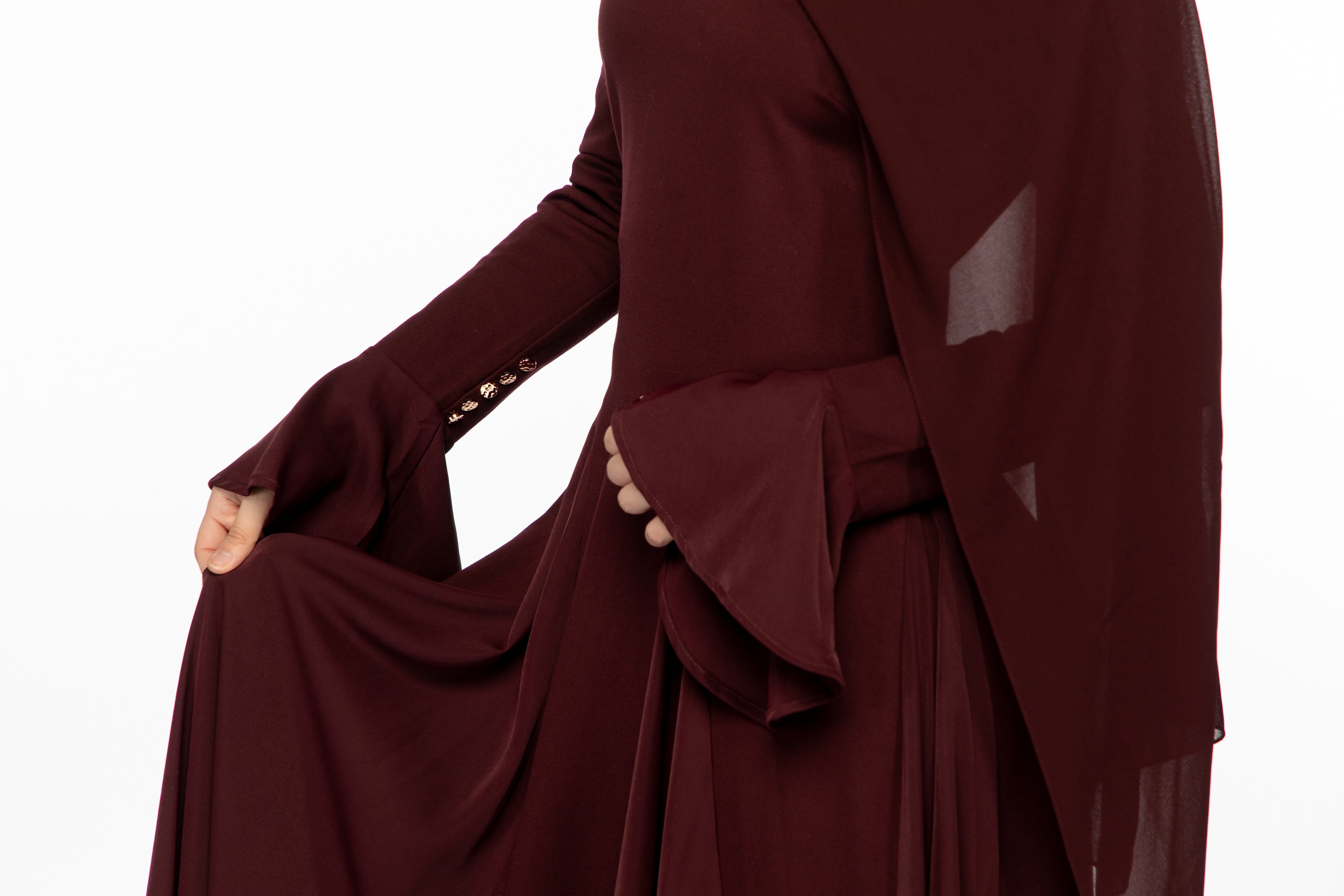 Cecilia Dress - Maroon - Modern Hijabi