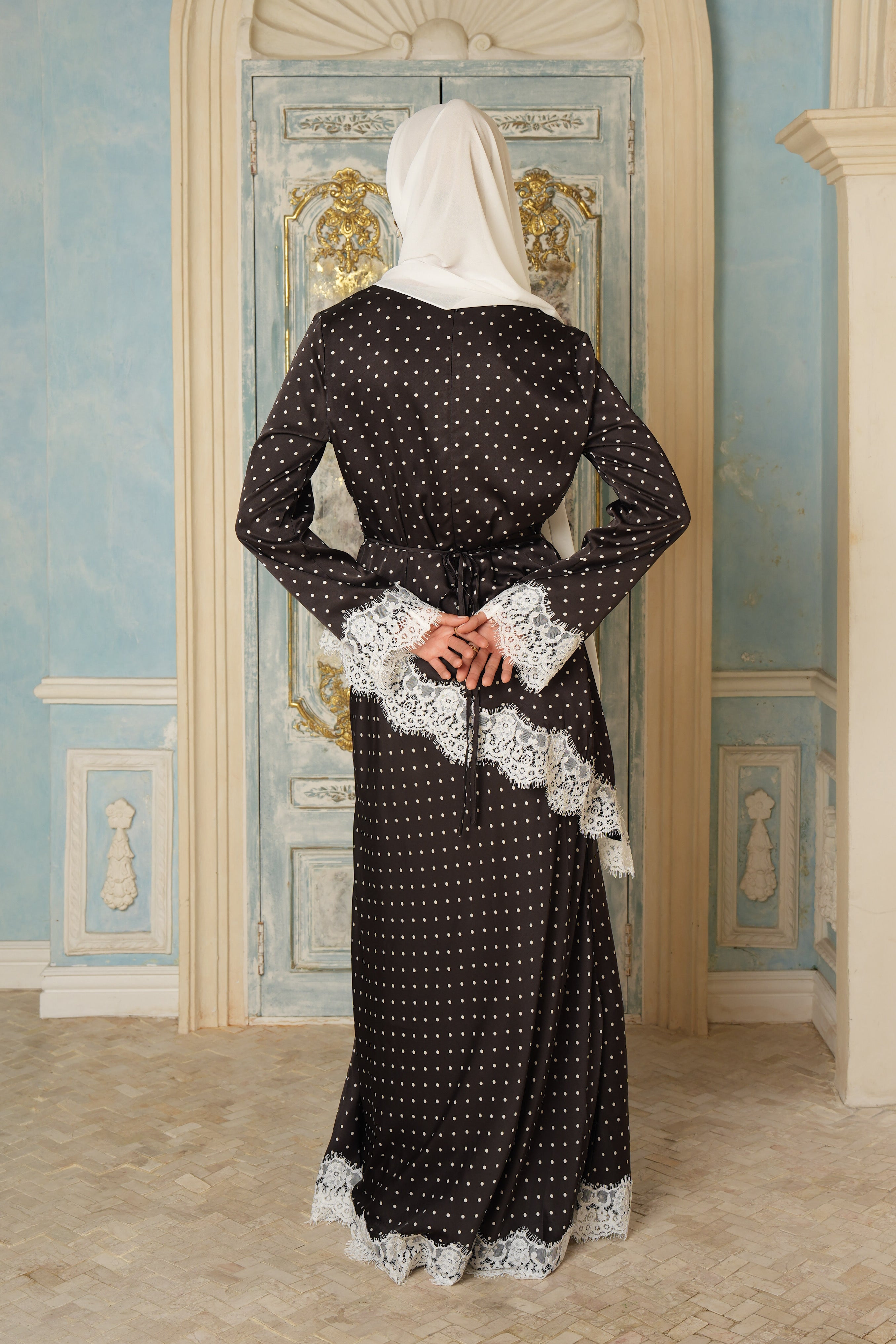 Lace Skirt/Shirt Set - Black
