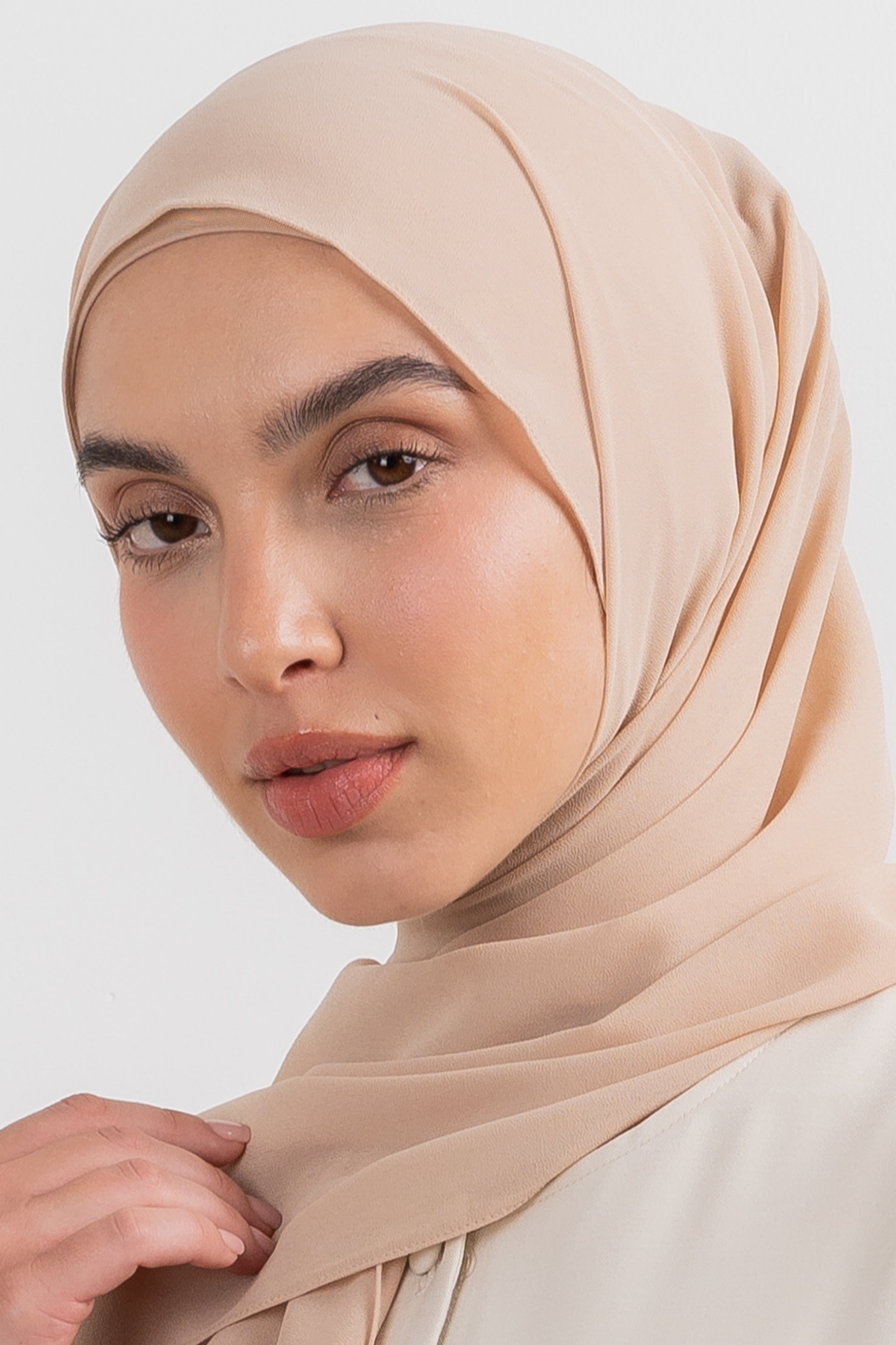 Chiffon Hijab Set - Nude - Modern Hijabi