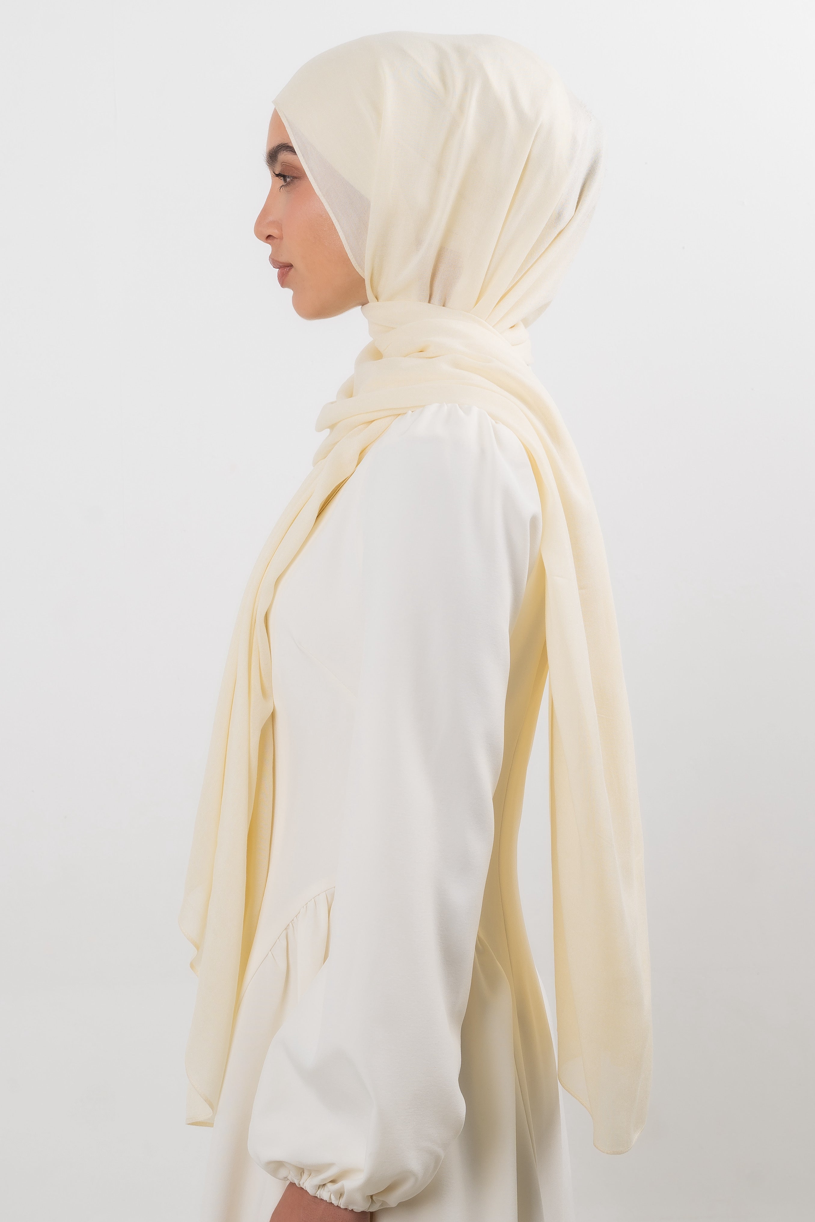 Modal Hijab Set - Transparent Yellow - Modern Hijabi