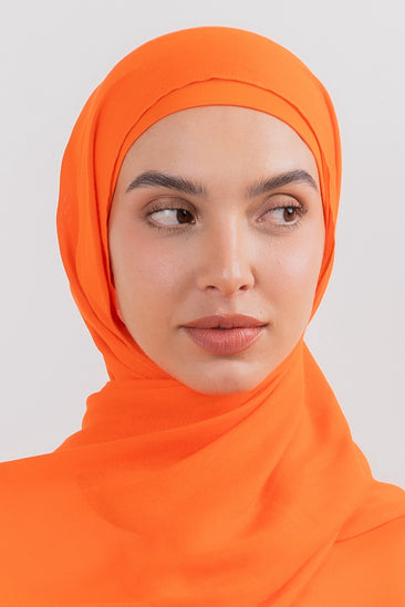 orange hijab dress Orange Hijab Dress 1332T