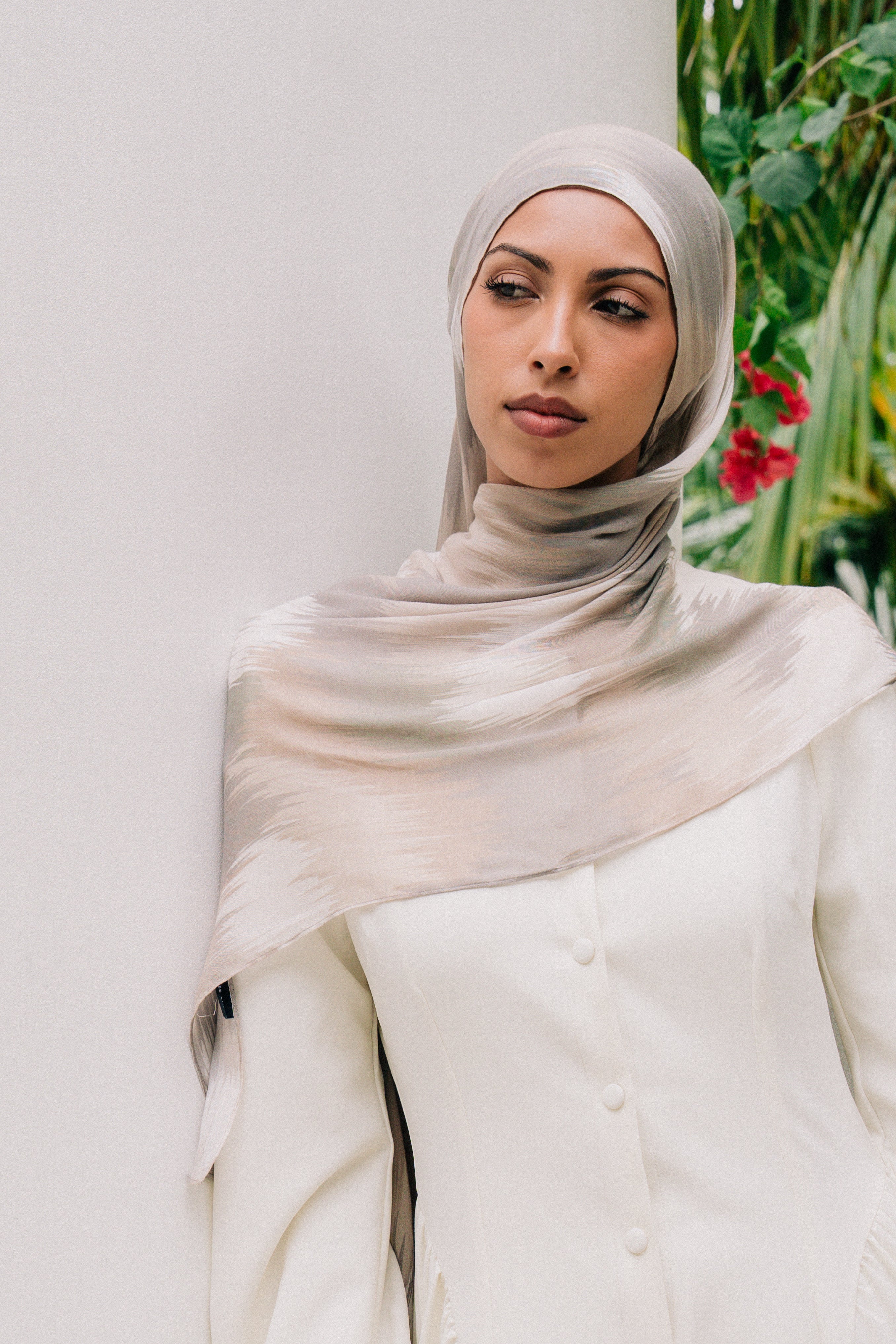 Printed Modal Hijab - Mossy Mirage