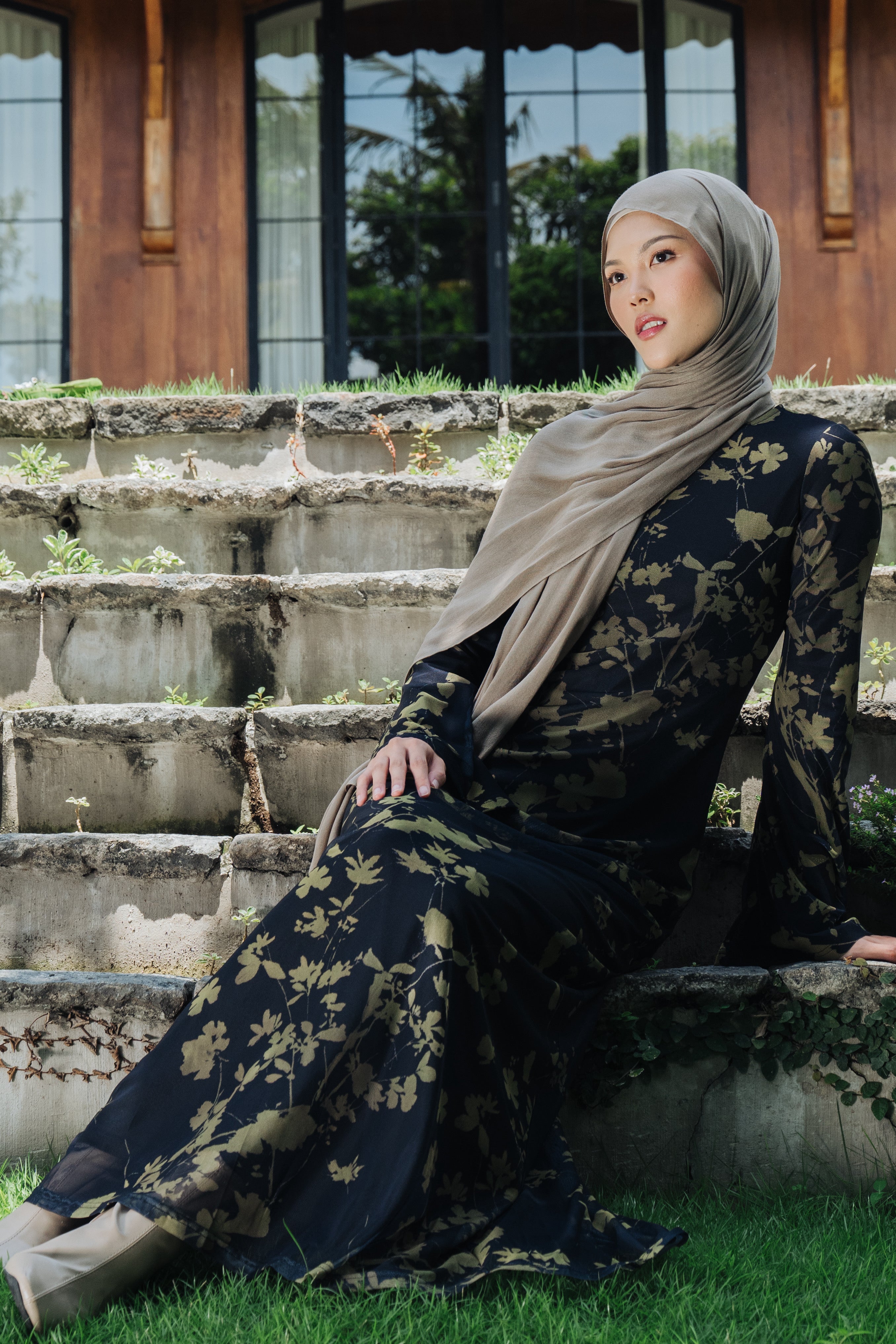 Leya Maxi - Green Floral