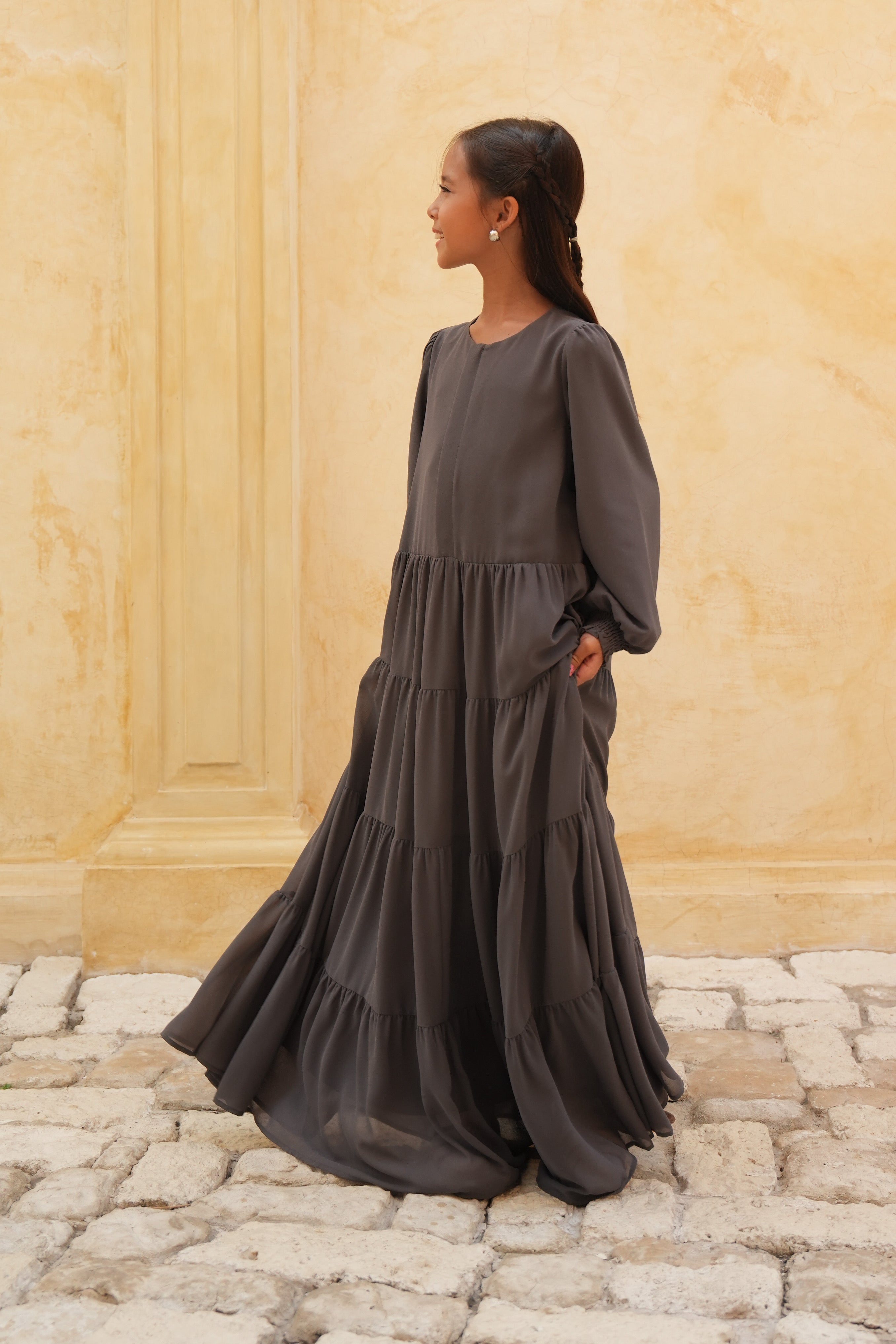 Kids Azealia Flare Maxi - Gray