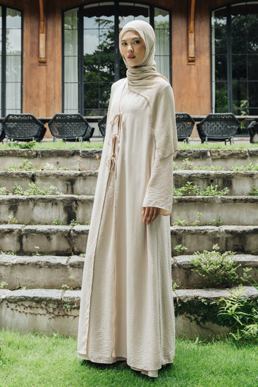 beige abaya dress Beige Abaya Modern and casual Beige Abaya, comes with hijab. Abayas from  Passionista Boutique at Boksha