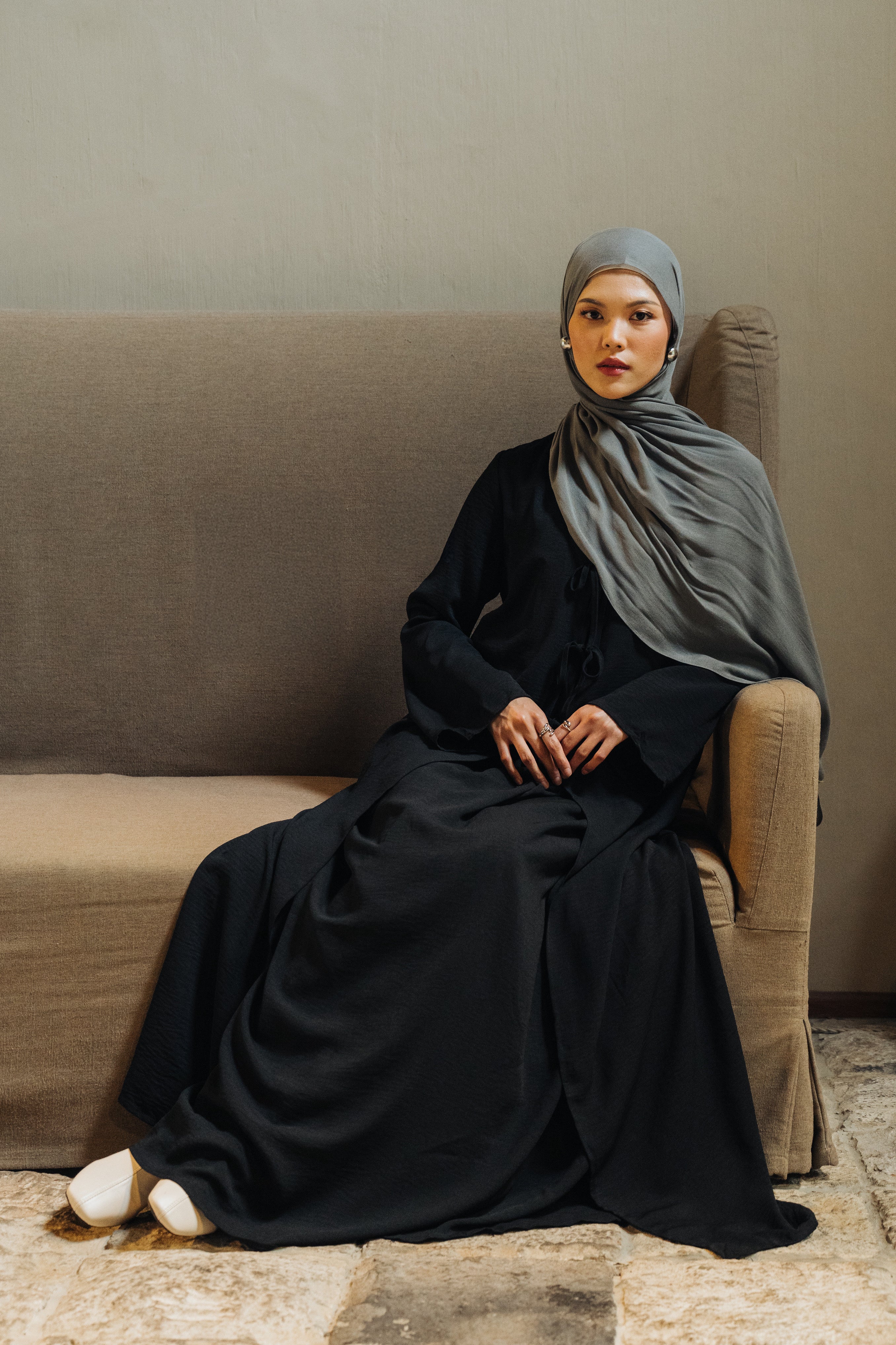 Riwa Abaya Set - Black