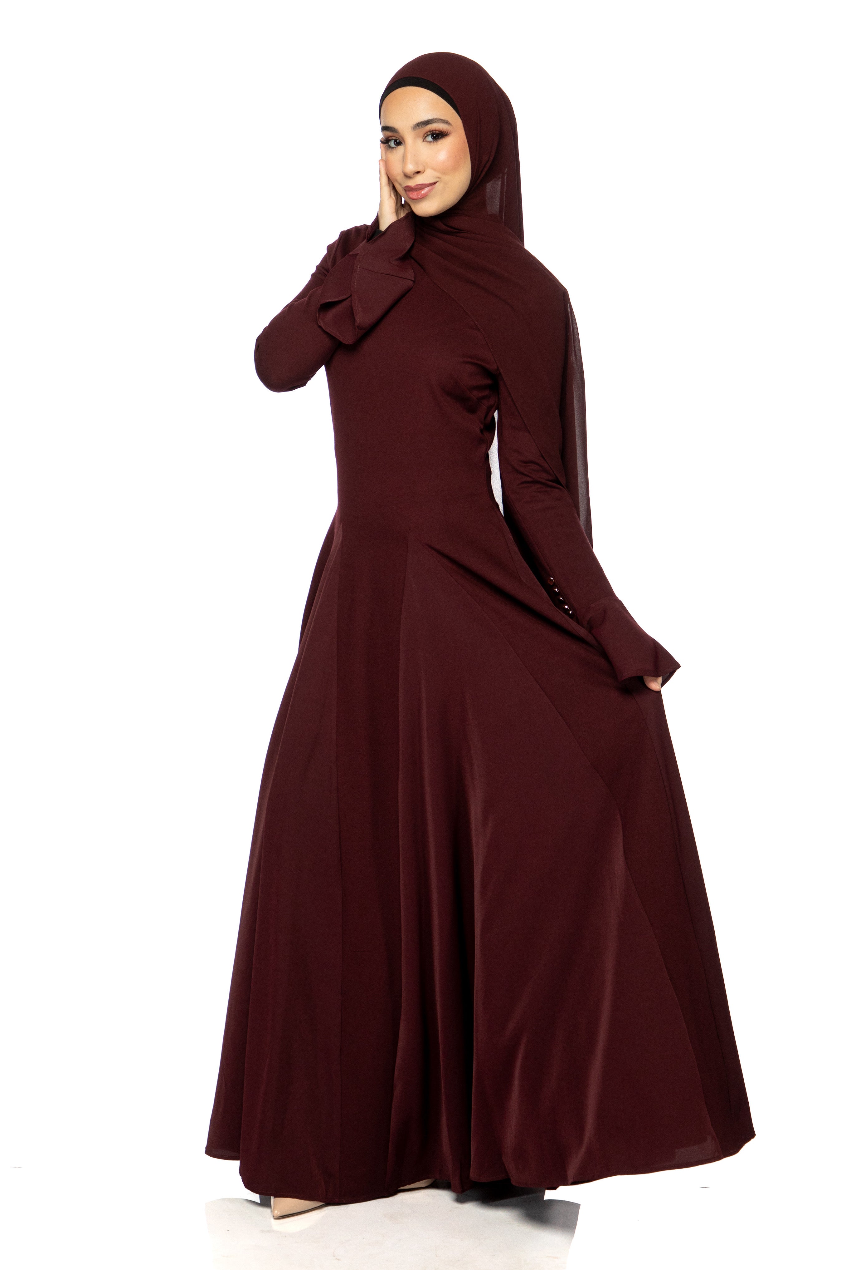 Cecilia Dress - Maroon - Modern Hijabi