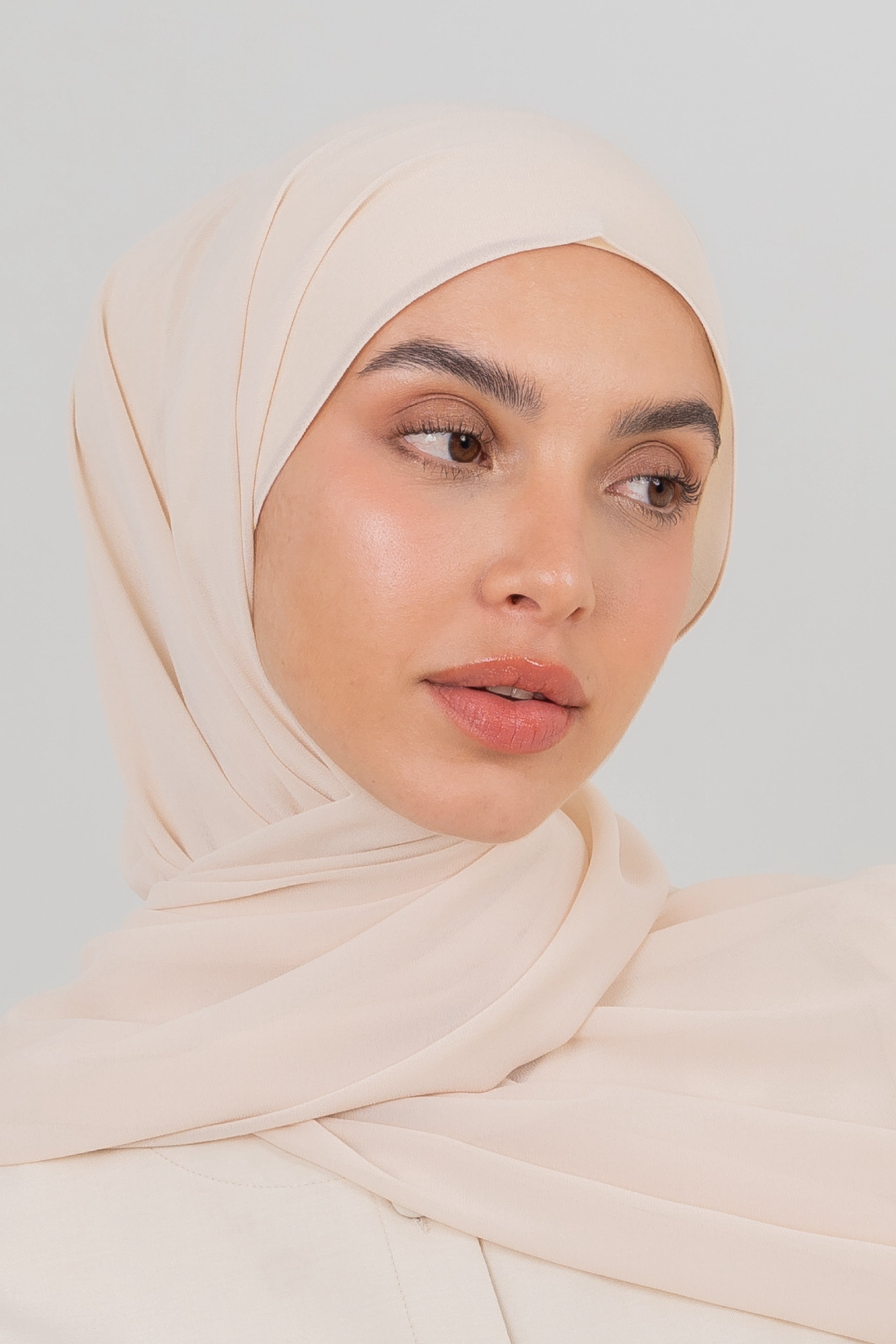 Chiffon Hijab Set - Champagne - Modern Hijabi