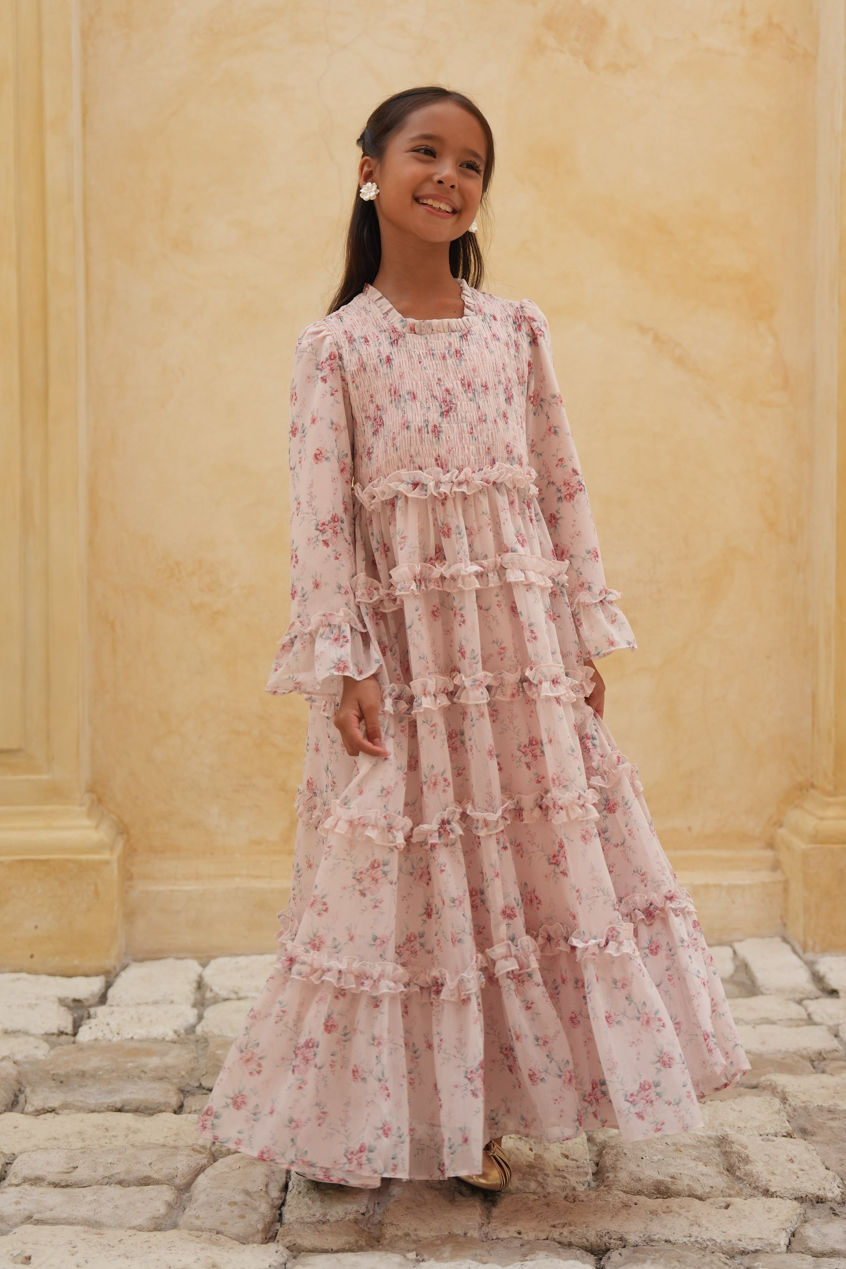Girls Arabella Dress - Rosily Bloom