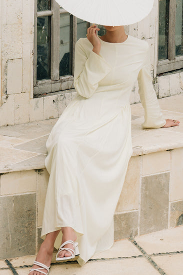 modern white dress Safiya Maxi Dress