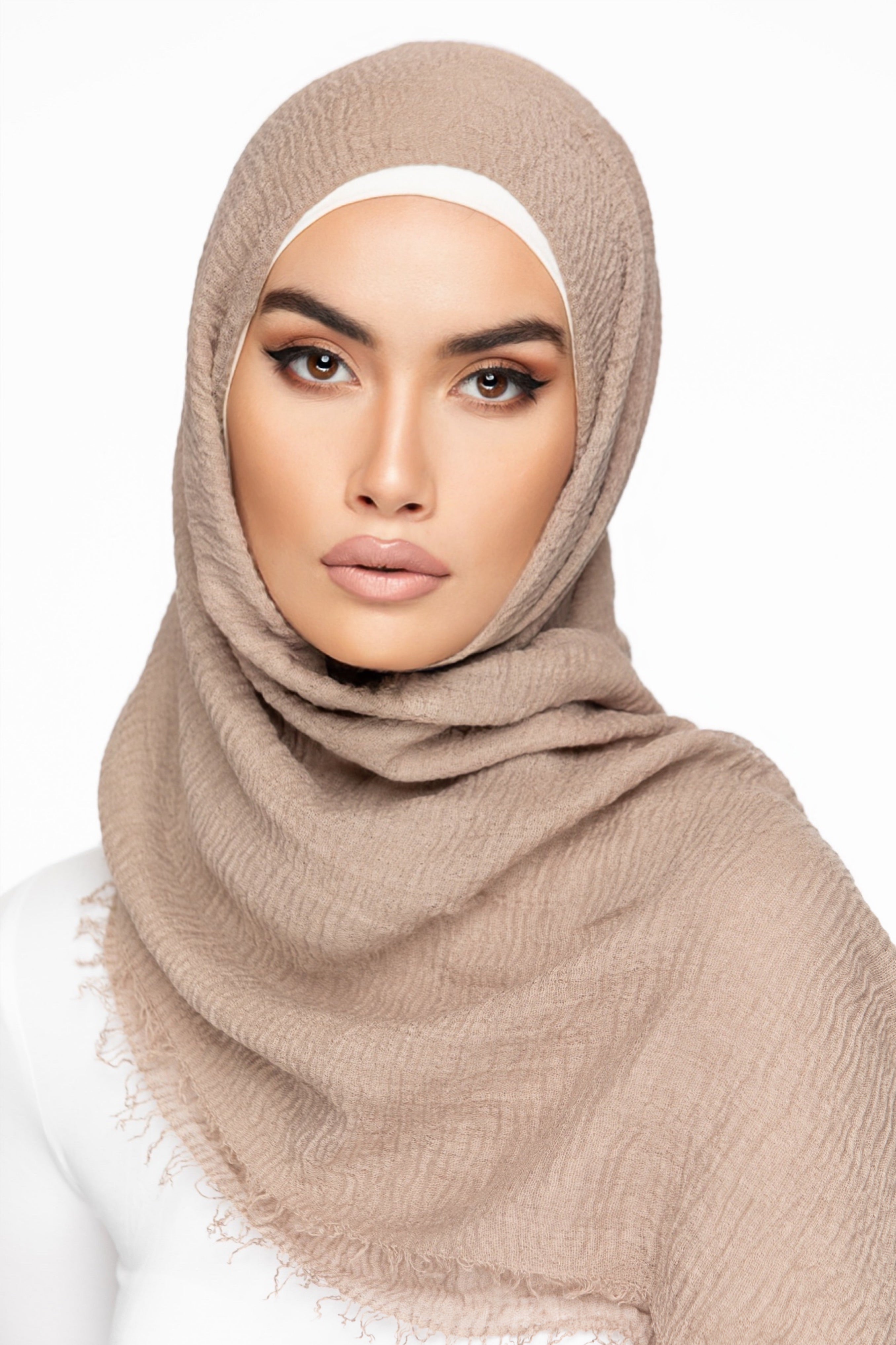 Cotton Crinkle Hijab - Oat