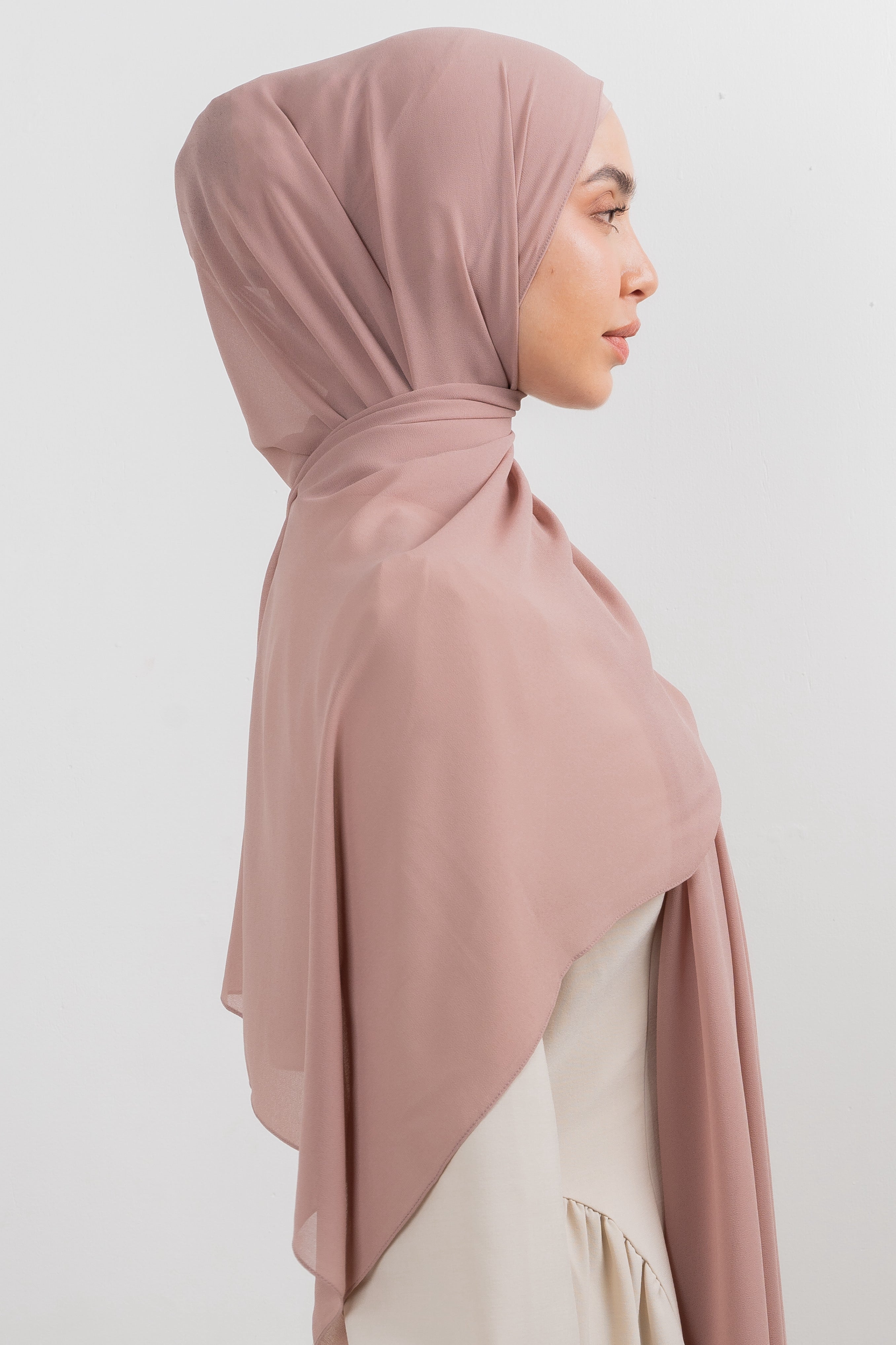 Chiffon Hijab Set - Mauve - Modern Hijabi