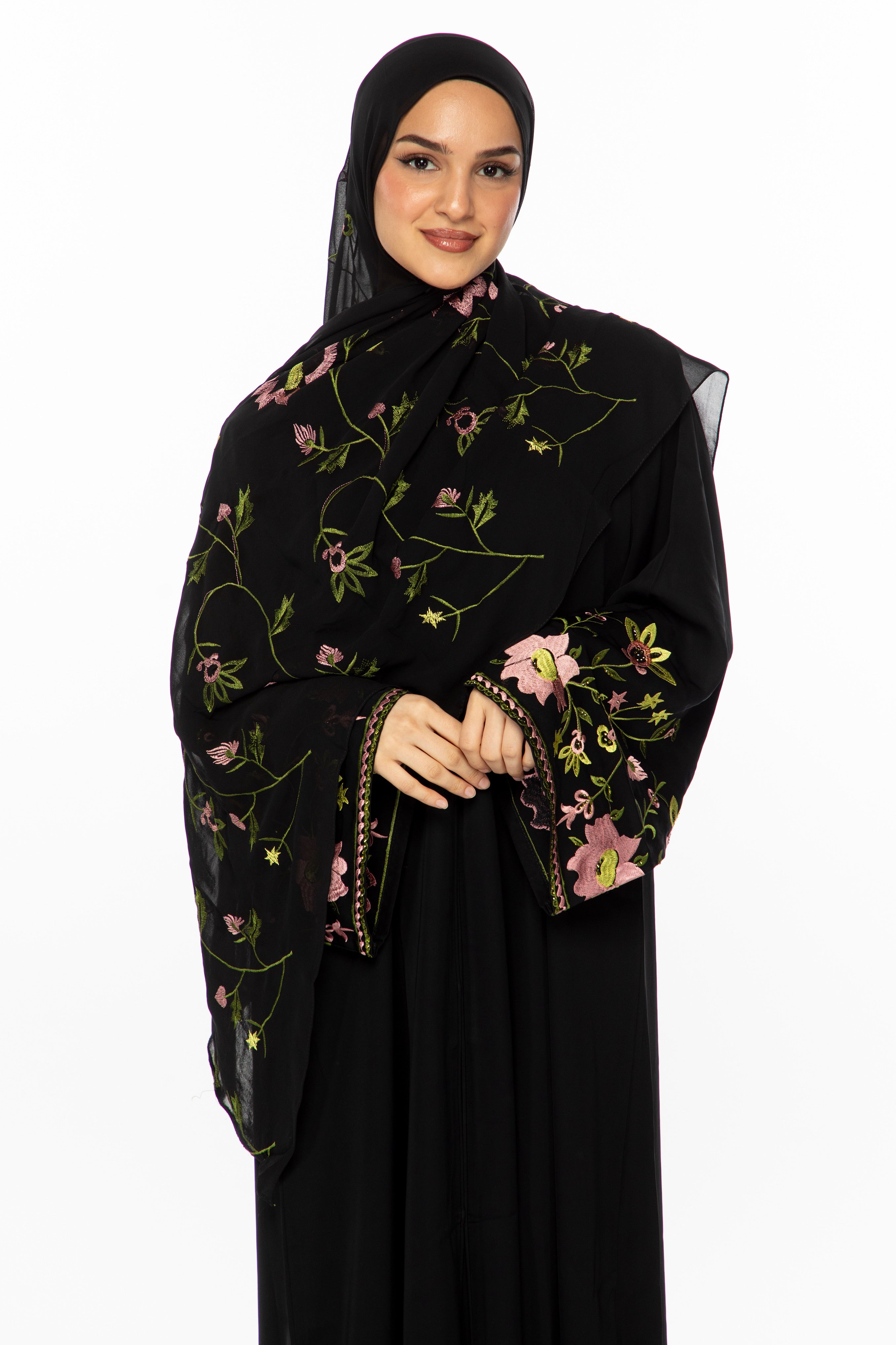Safa Black Abaya Set - Modern Hijabi