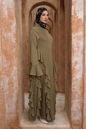 hijab satin dress Maysa Satin Dress in Dusty Rose  Hijabglamour