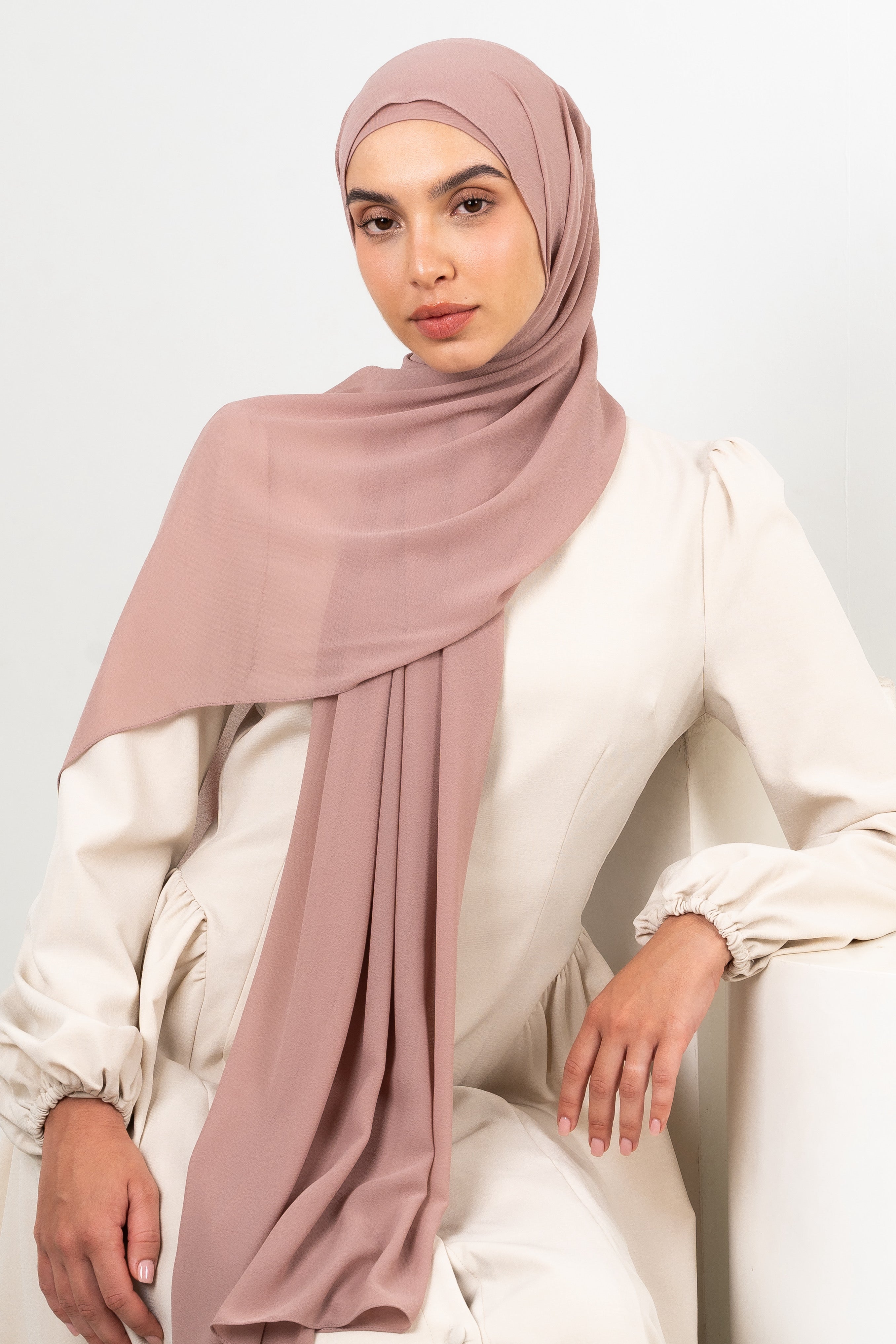 Chiffon Hijab Set - Mauve - Modern Hijabi