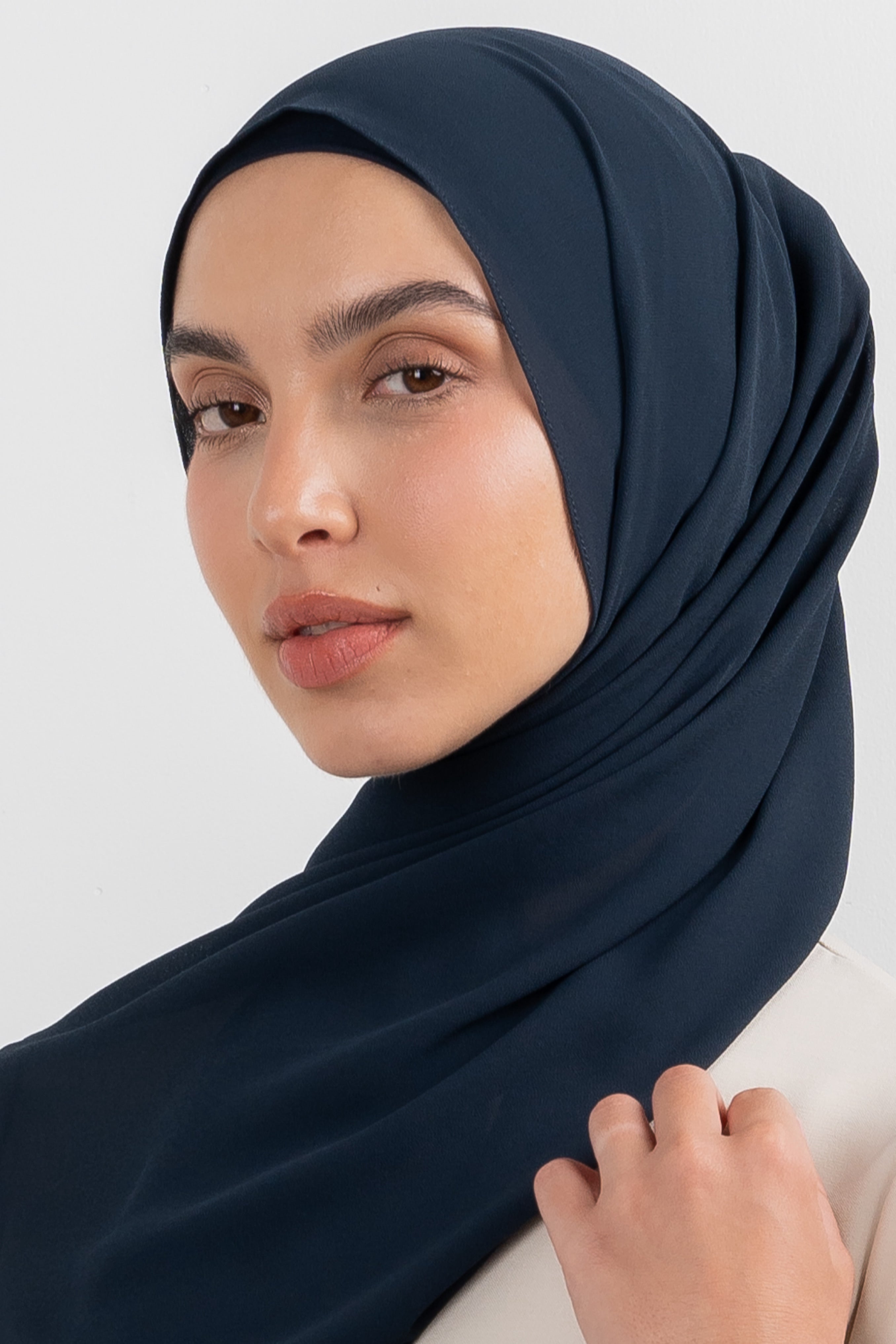 Chiffon Hijab Set - Blazer Blue - Modern Hijabi