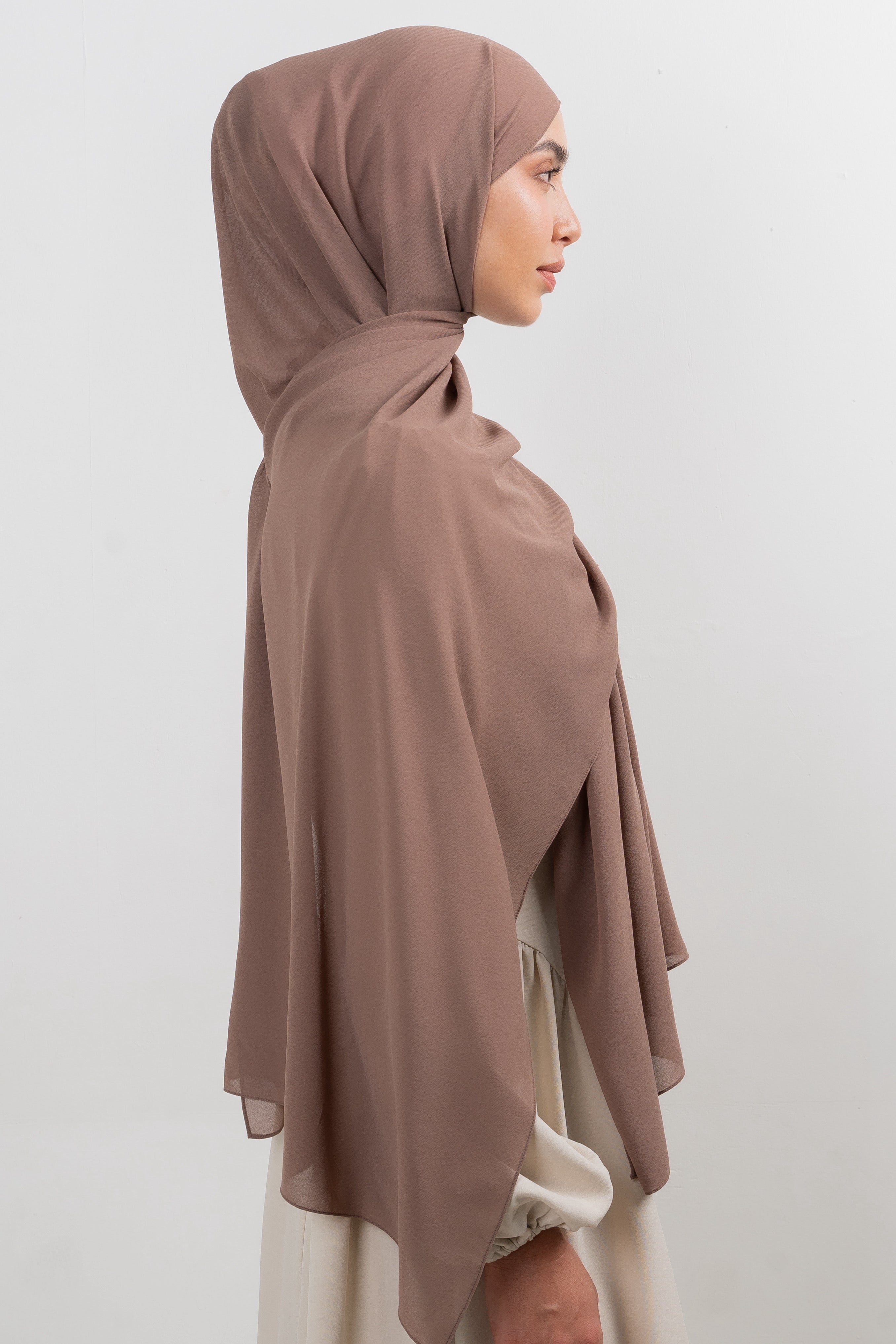 Chiffon Hijab Set - Espresso - Modern Hijabi