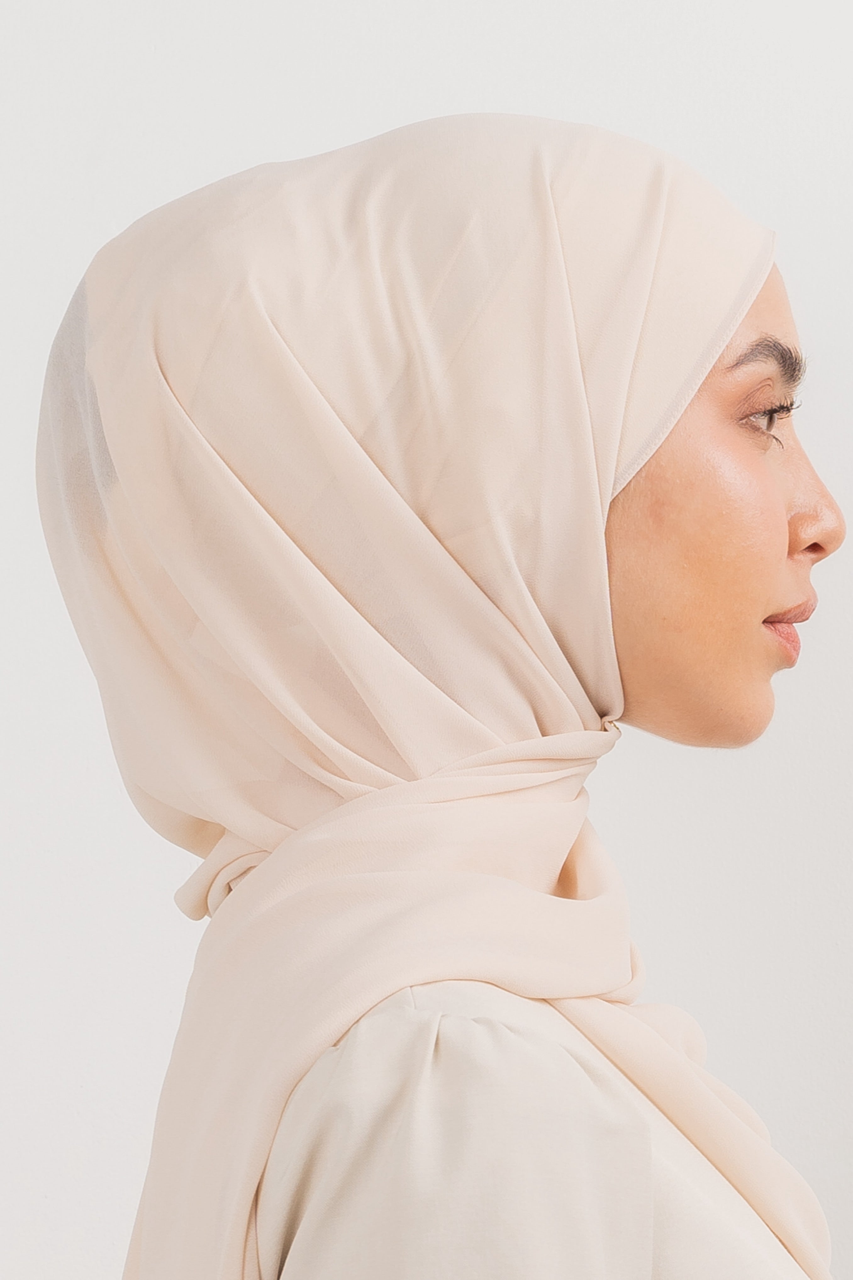 Chiffon Hijab Set - Champagne - Modern Hijabi