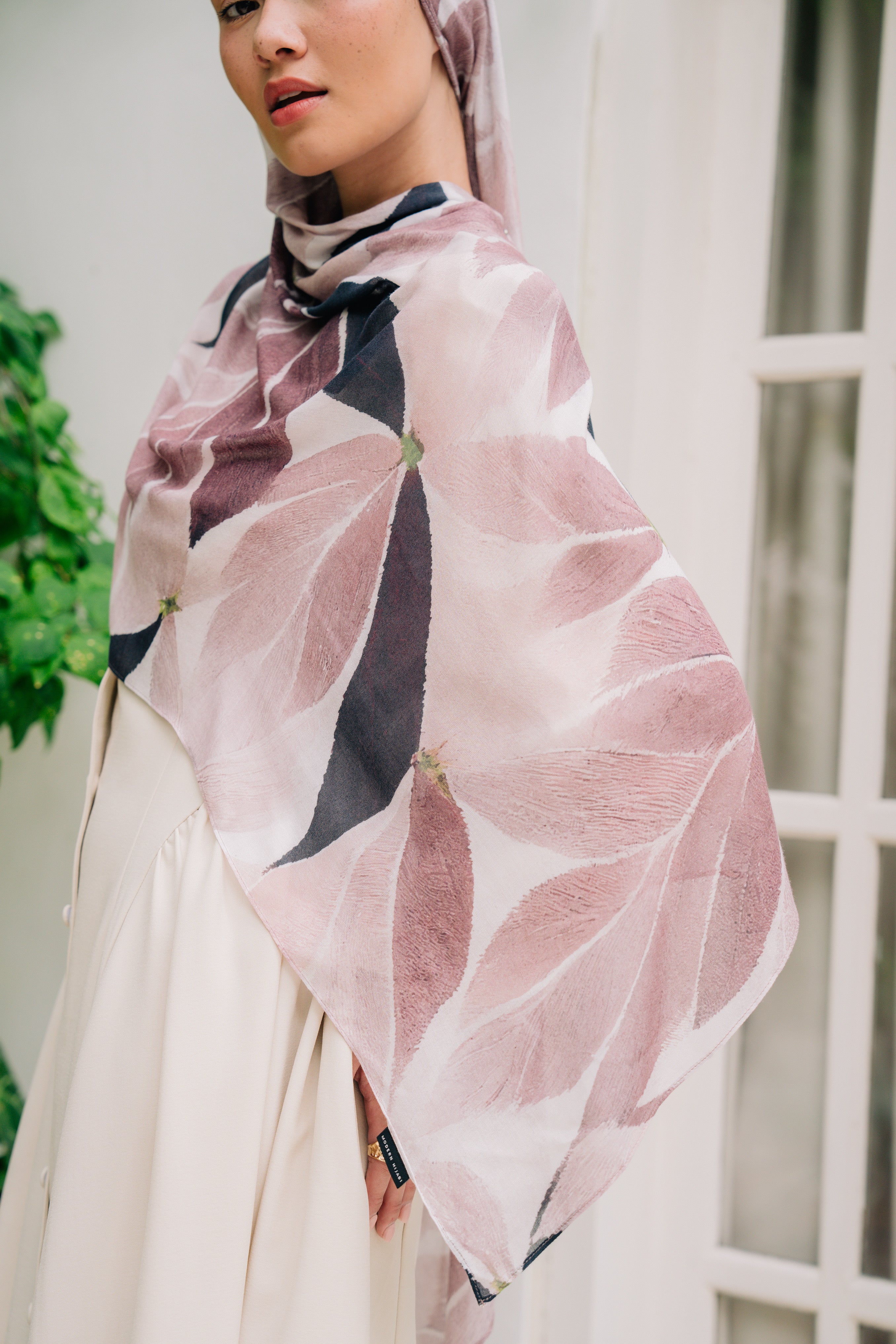 Printed Modal Hijab - Petal Pallete