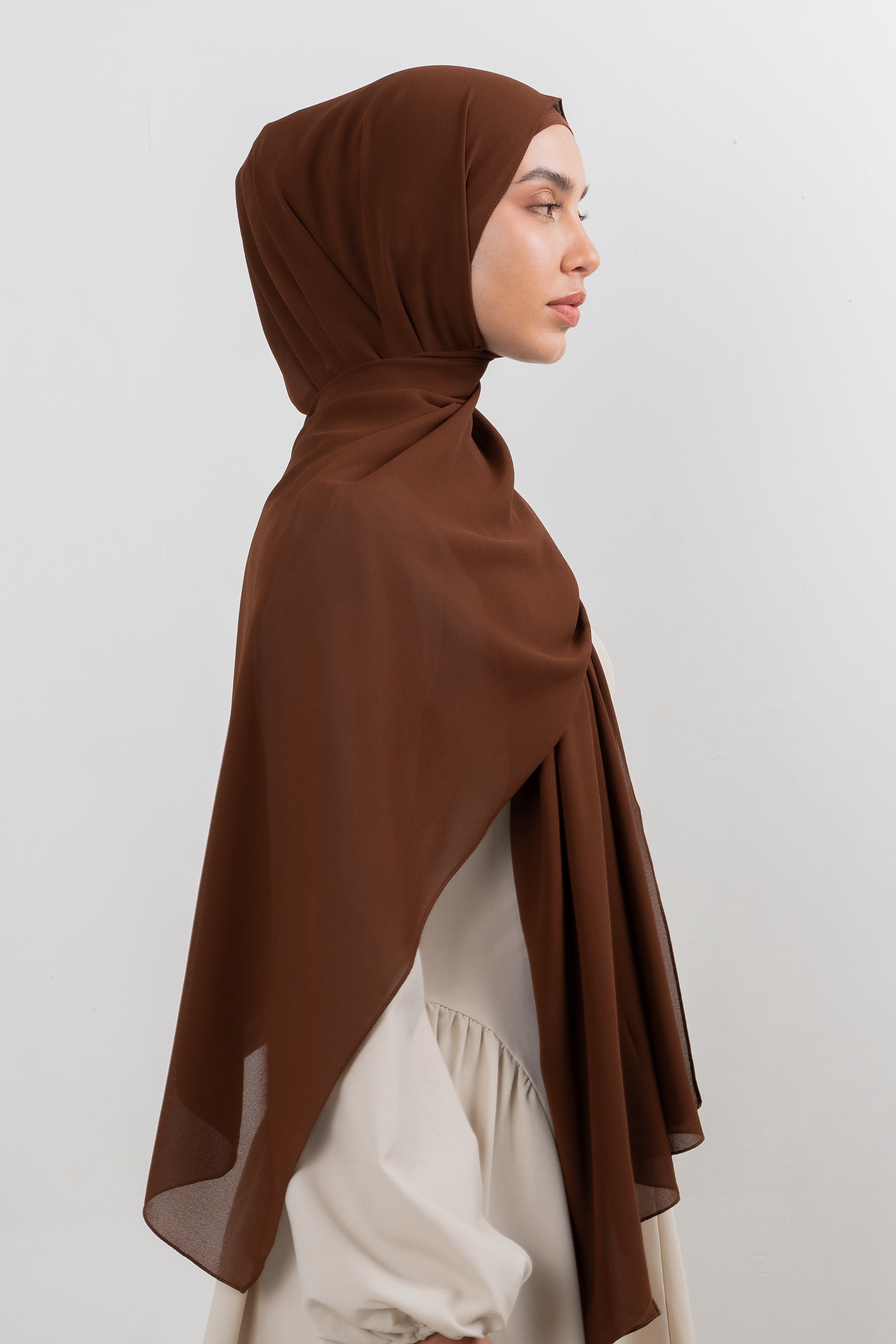 Chiffon Hijab Set - Cinnamon - Modern Hijabi