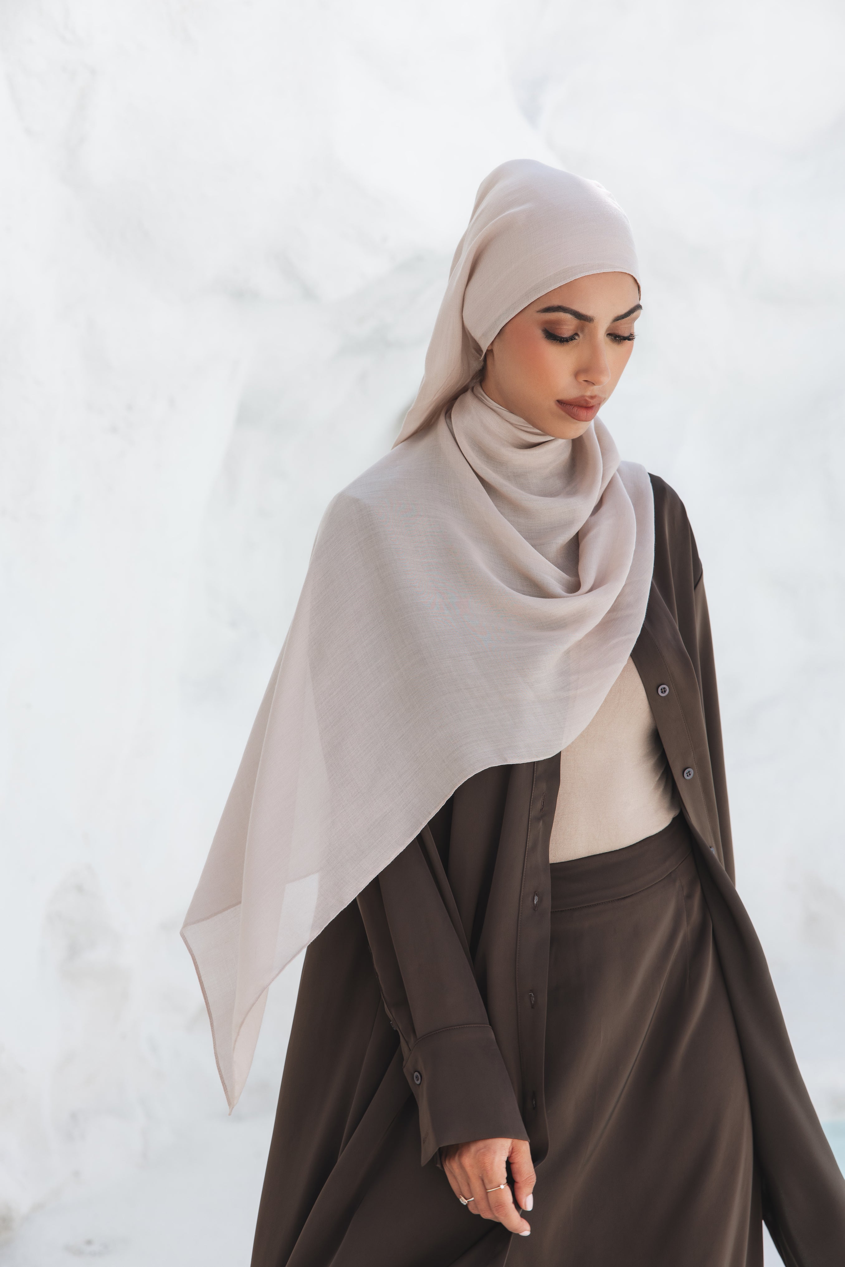 Laila Satin Skirt - Brown