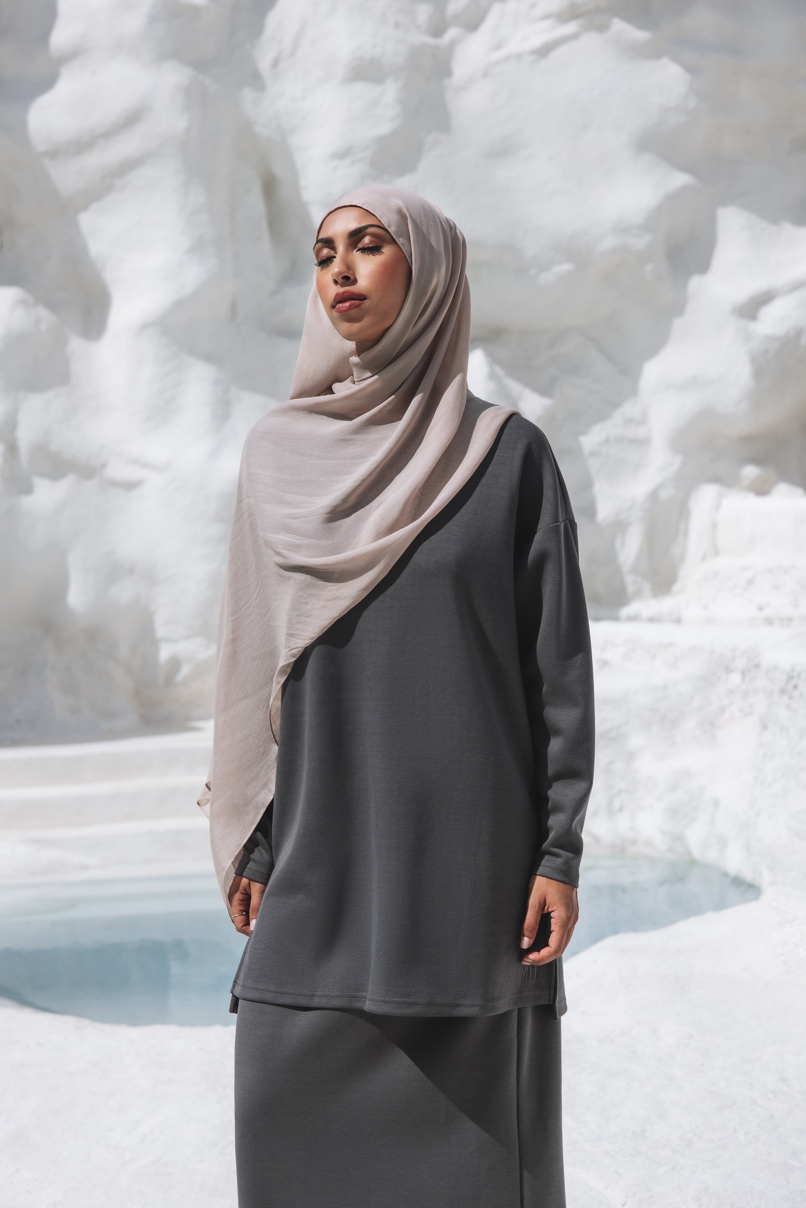 Inaya Sweater/Skirt Set - Grey