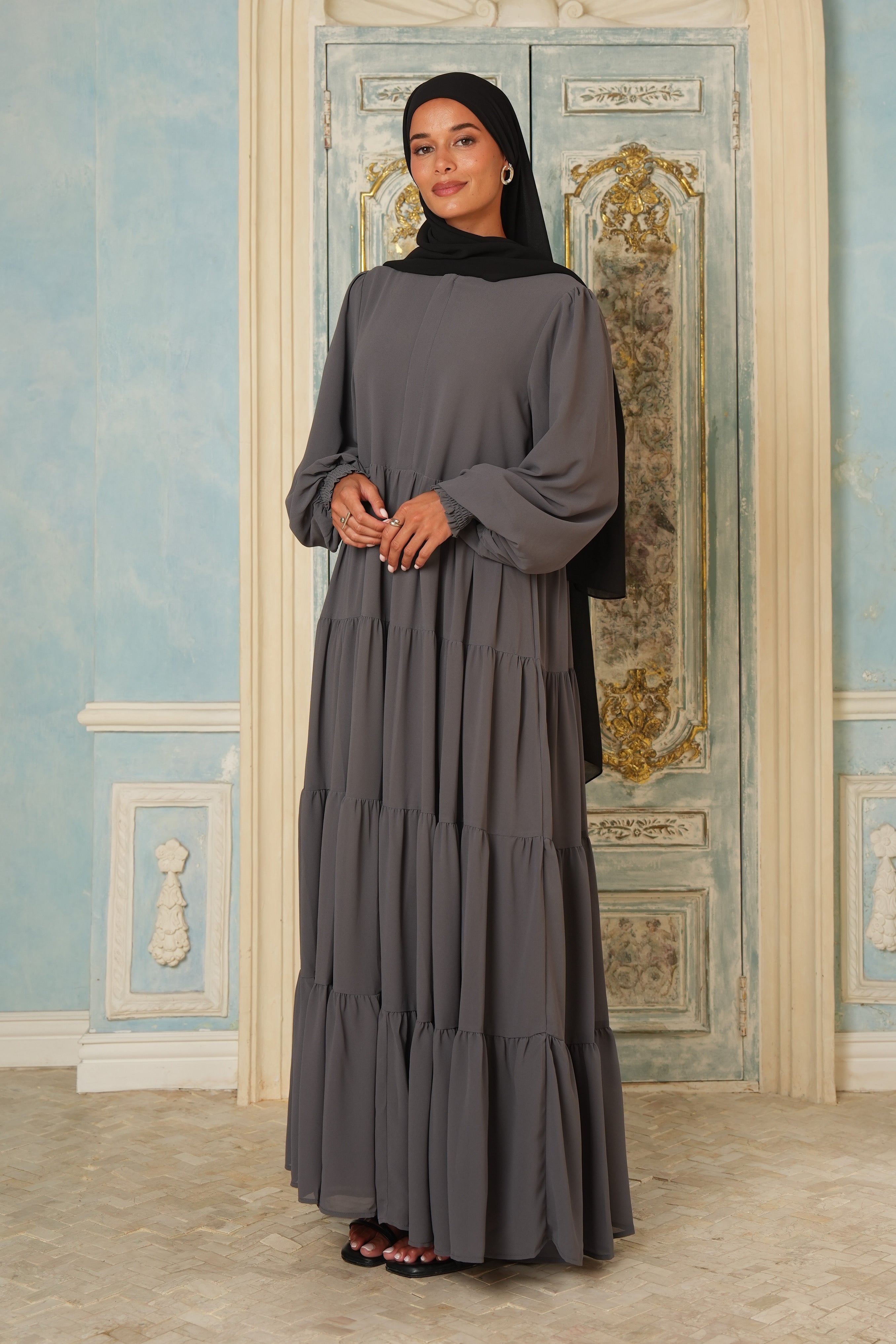 Azealia Flare Maxi - Gray