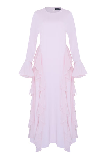Alyah Satin Maxi Dress - Baby Pink Alyah Satin Maxi Dress - Baby Pink