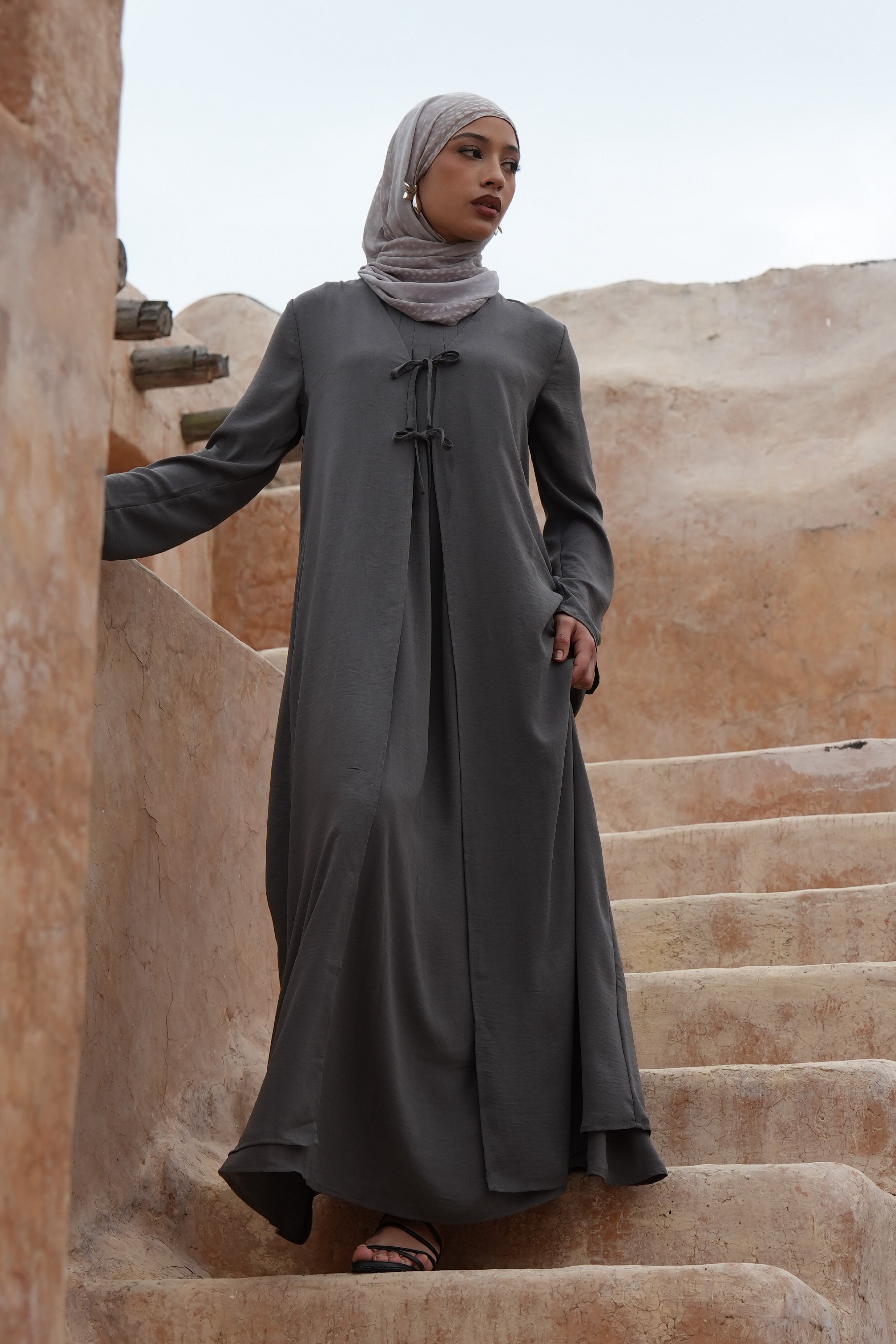 Riwa Abaya Set - Ash - Modern Hijabi