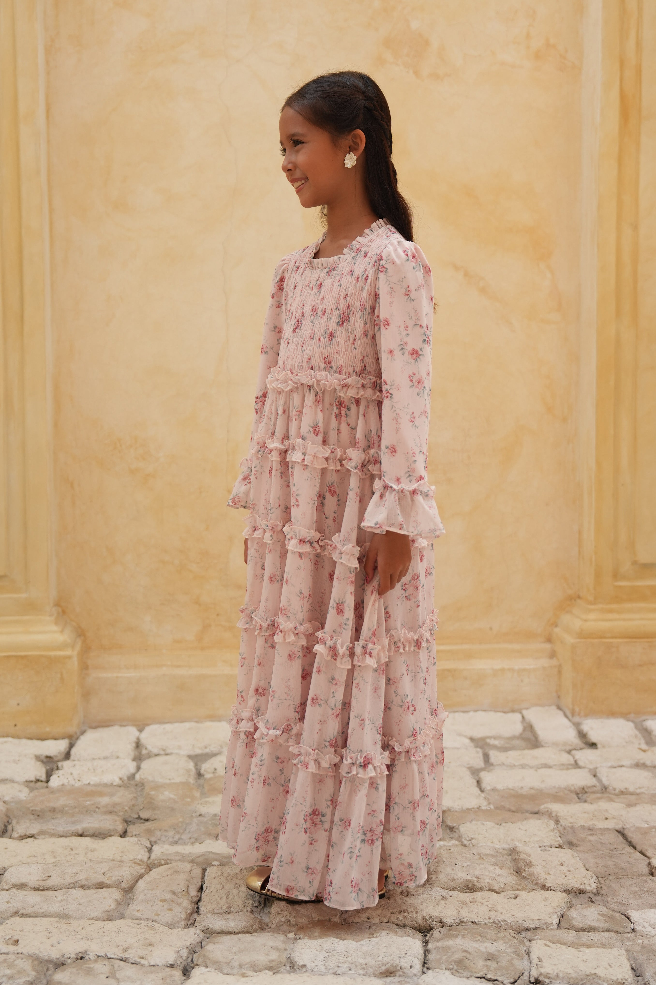 Girls Arabella Dress - Rosily Bloom