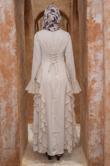 Alyah Satin Maxi Dress