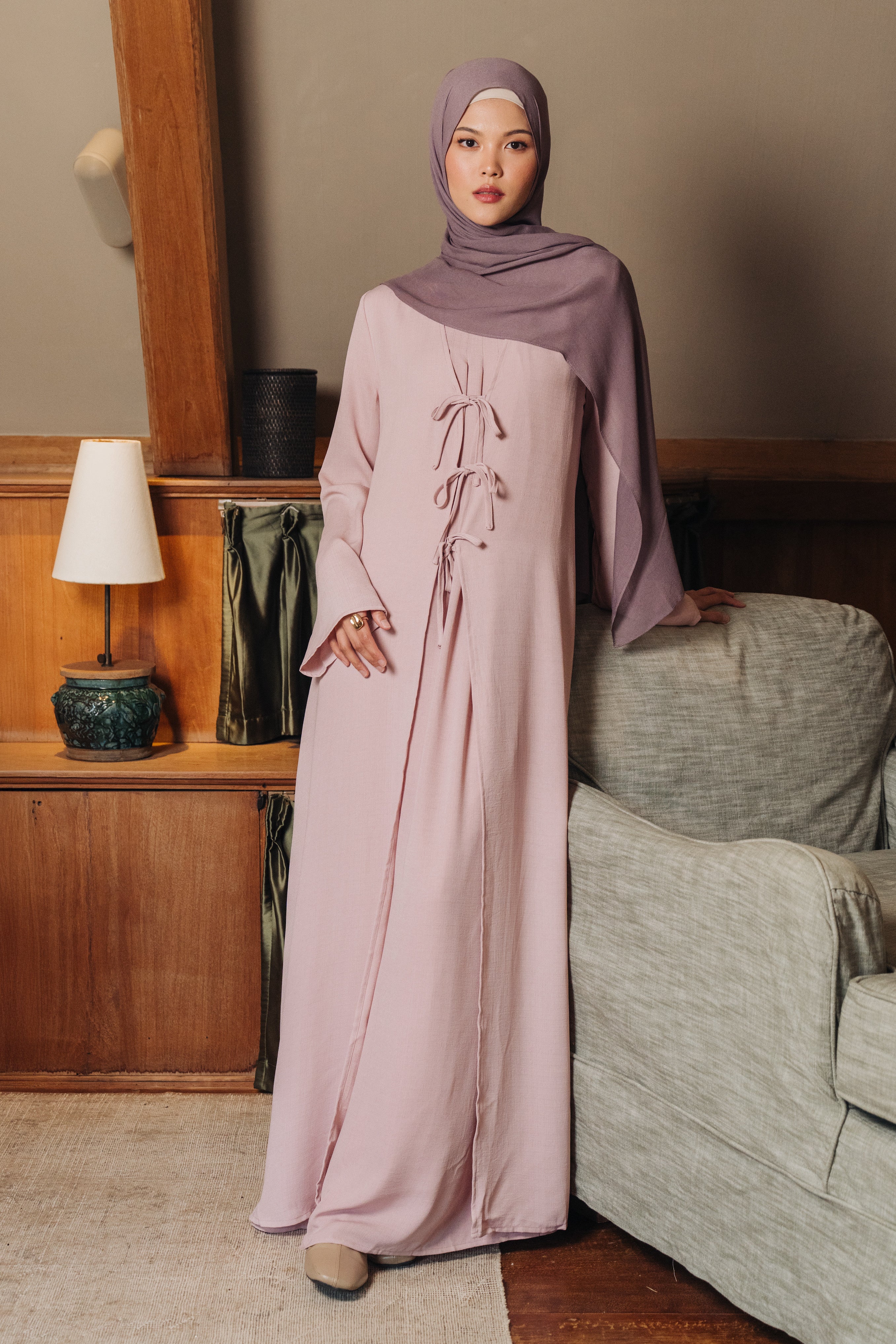 Riwa Abaya Set - Pink