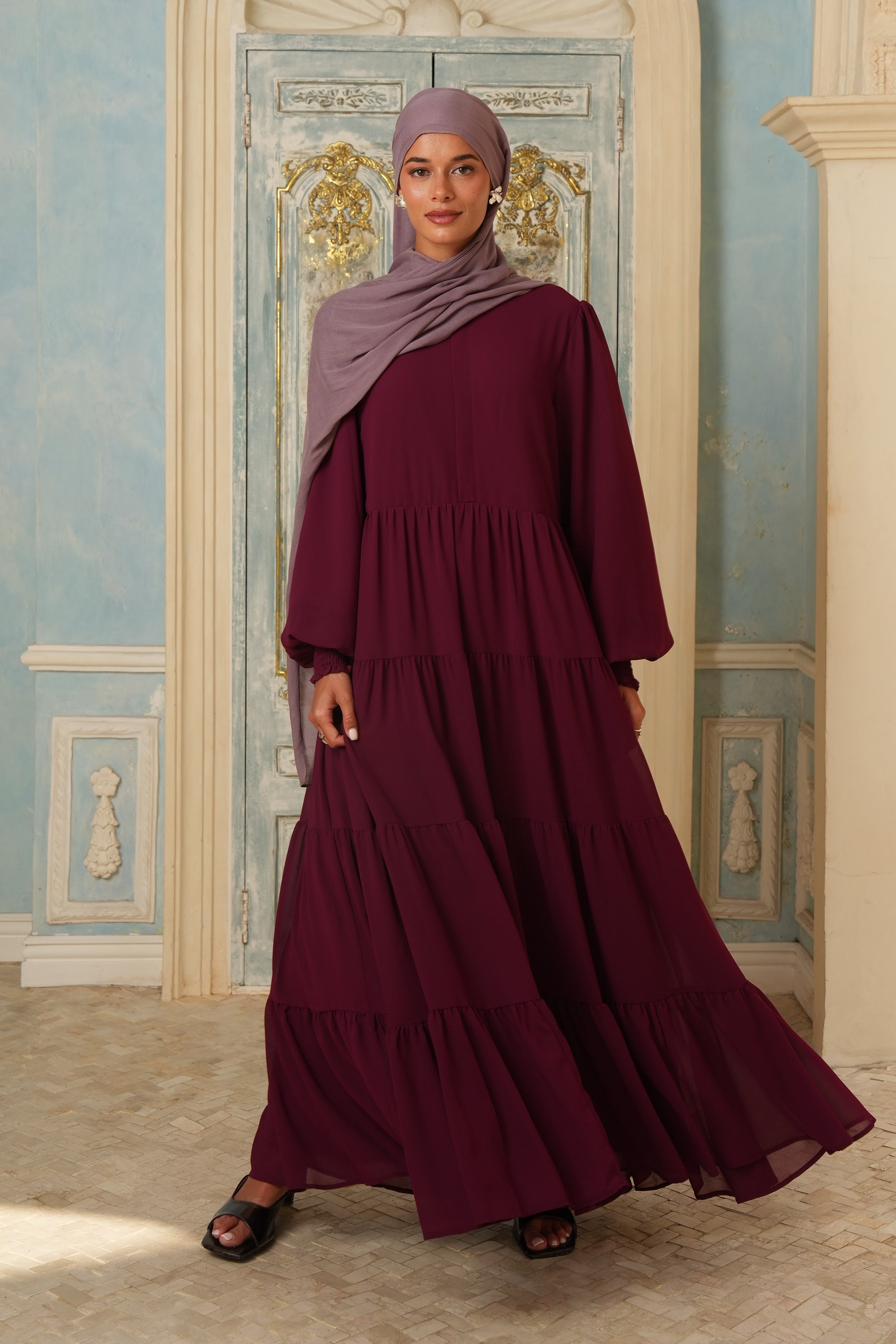 Azealia Flare Maxi - Grape
