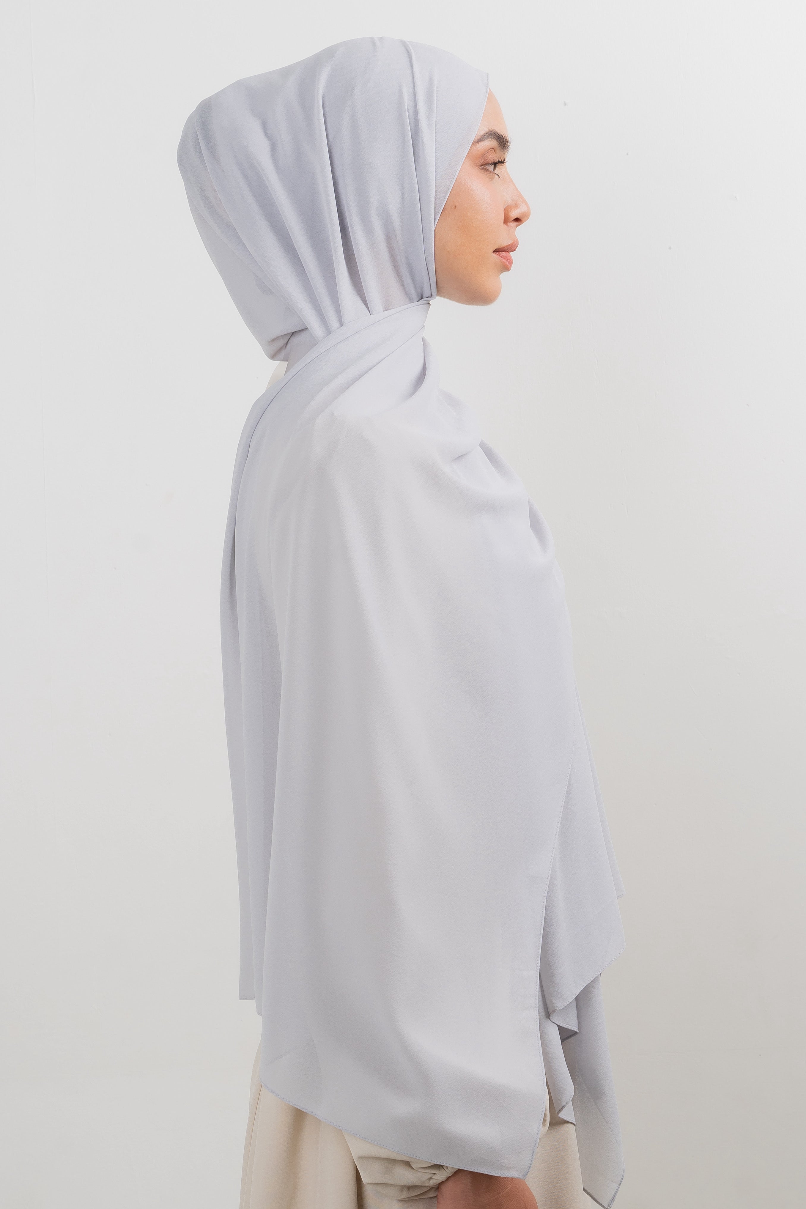 Chiffon Hijab Set - Platinum - Modern Hijabi