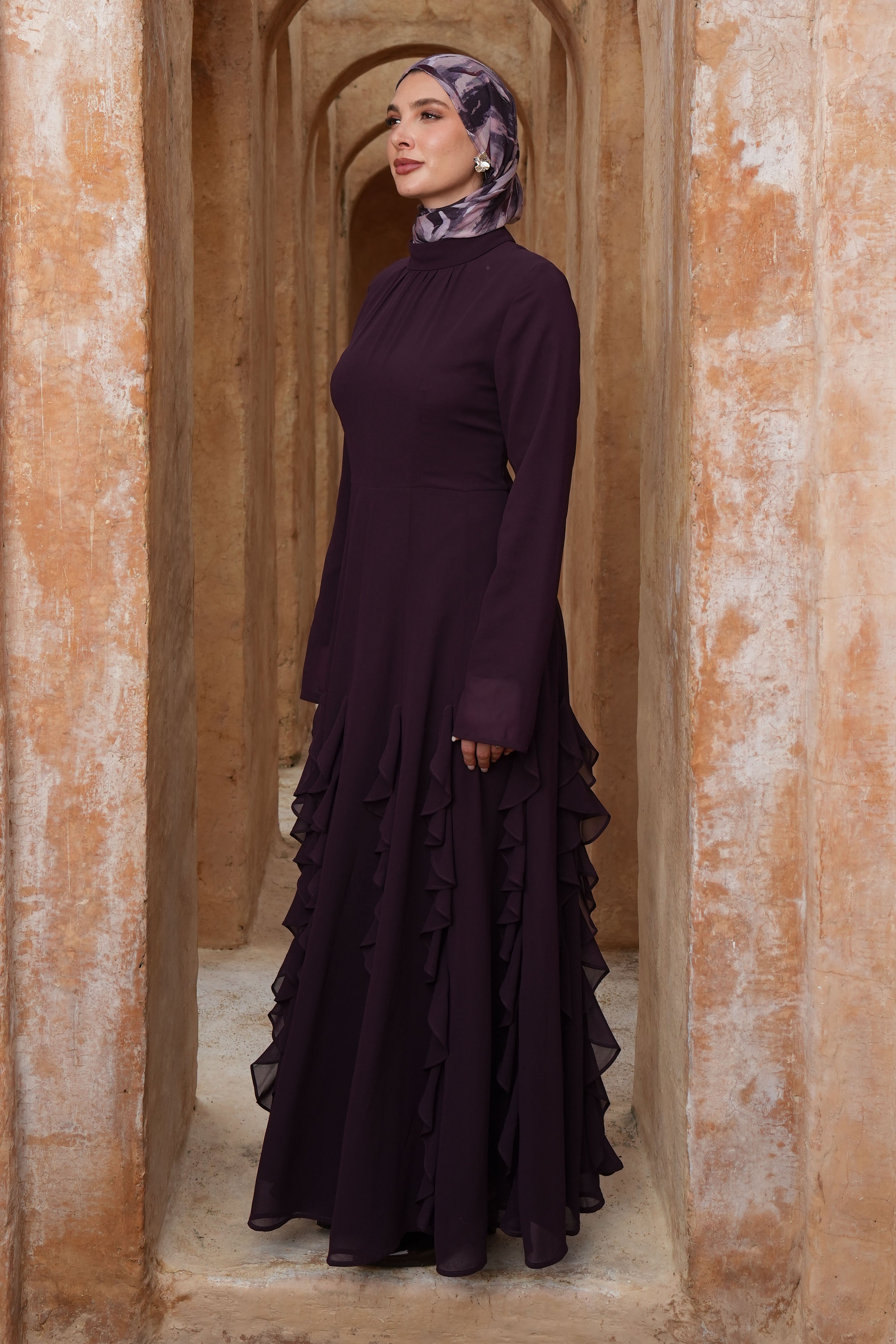 Mara Maxi Dress - Purple - Modern Hijabi
