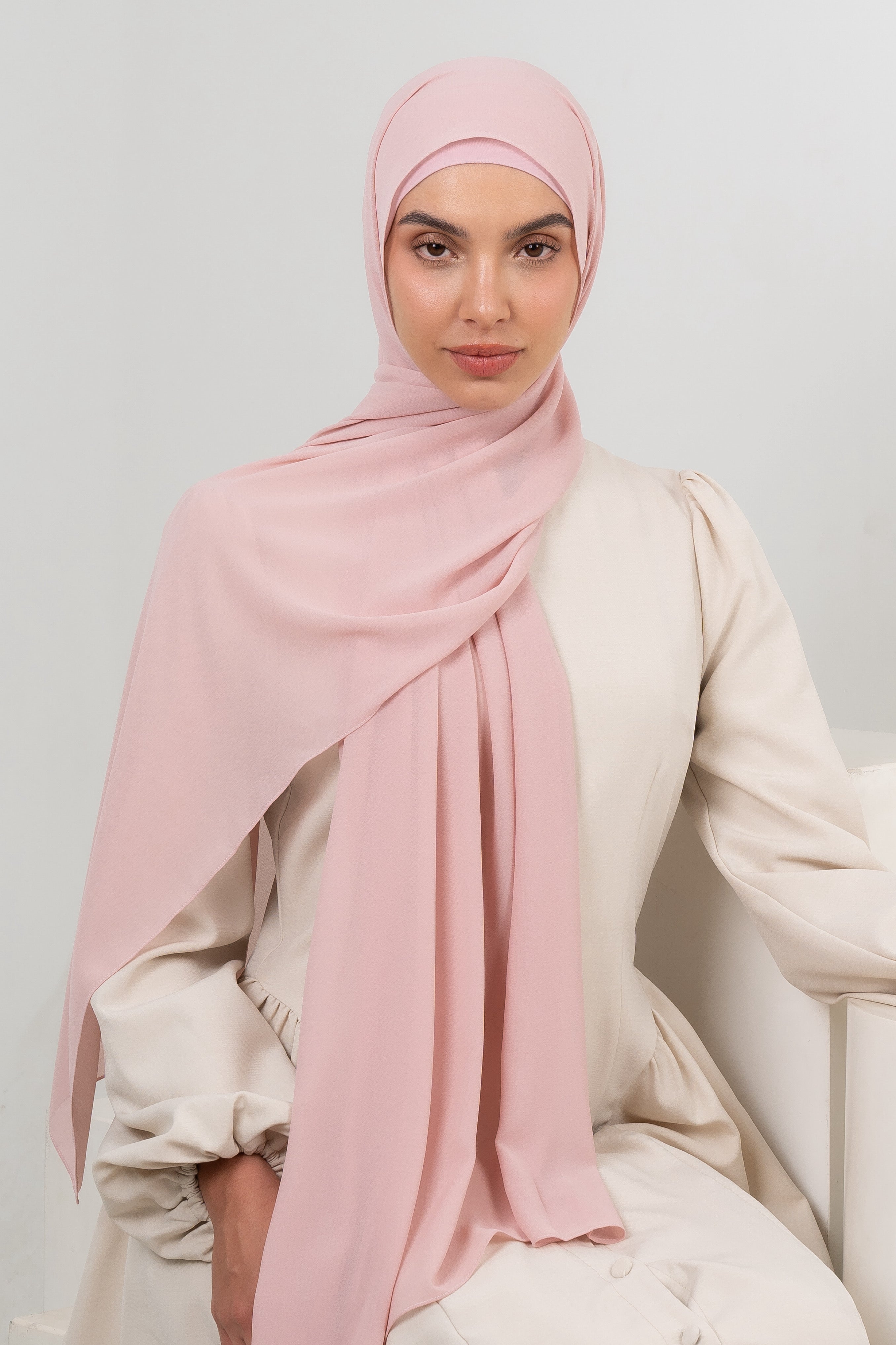 Chiffon Hijab Set - Blush - Modern Hijabi
