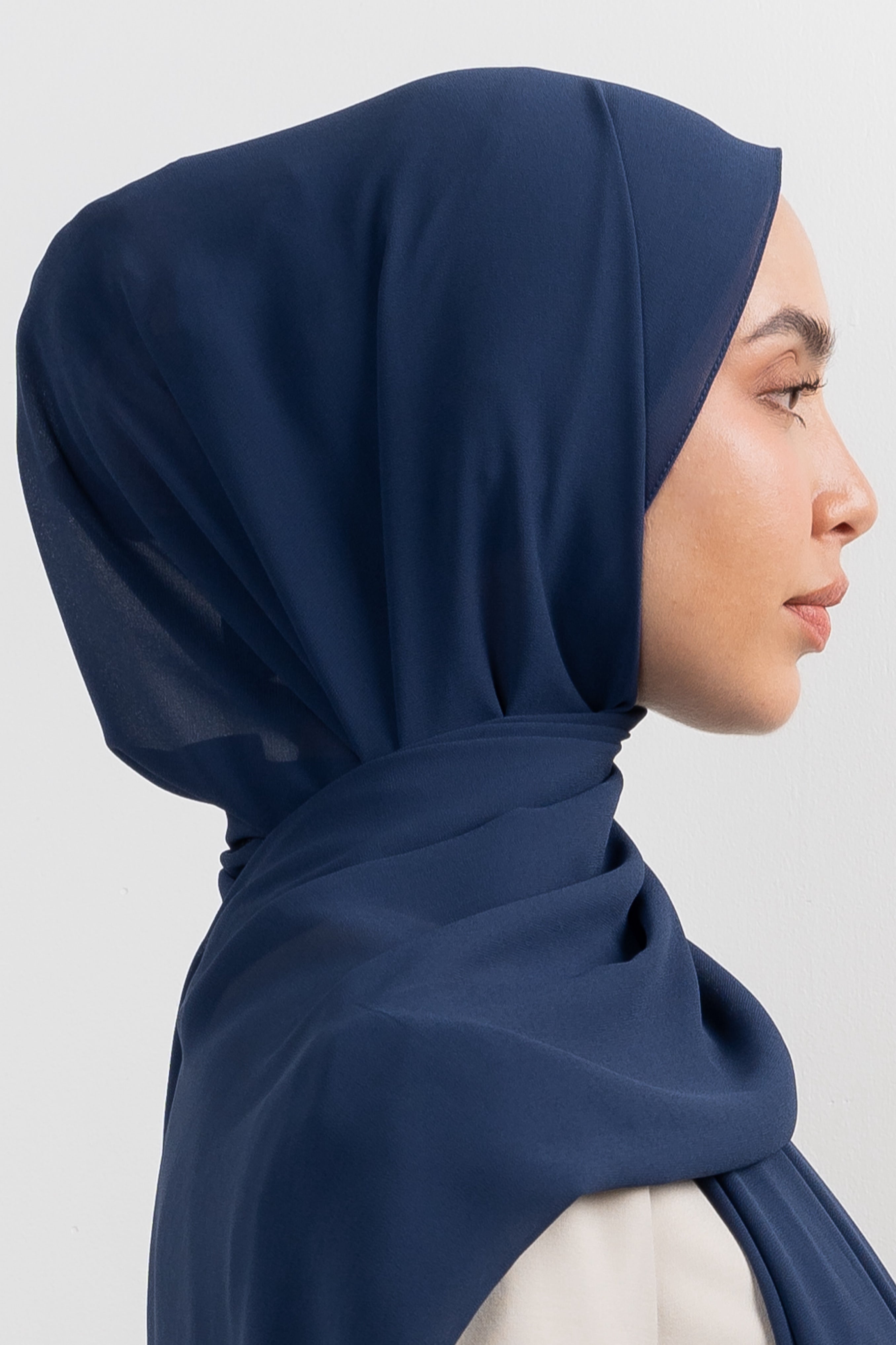 Chiffon Hijab Set - Space Blue - Modern Hijabi