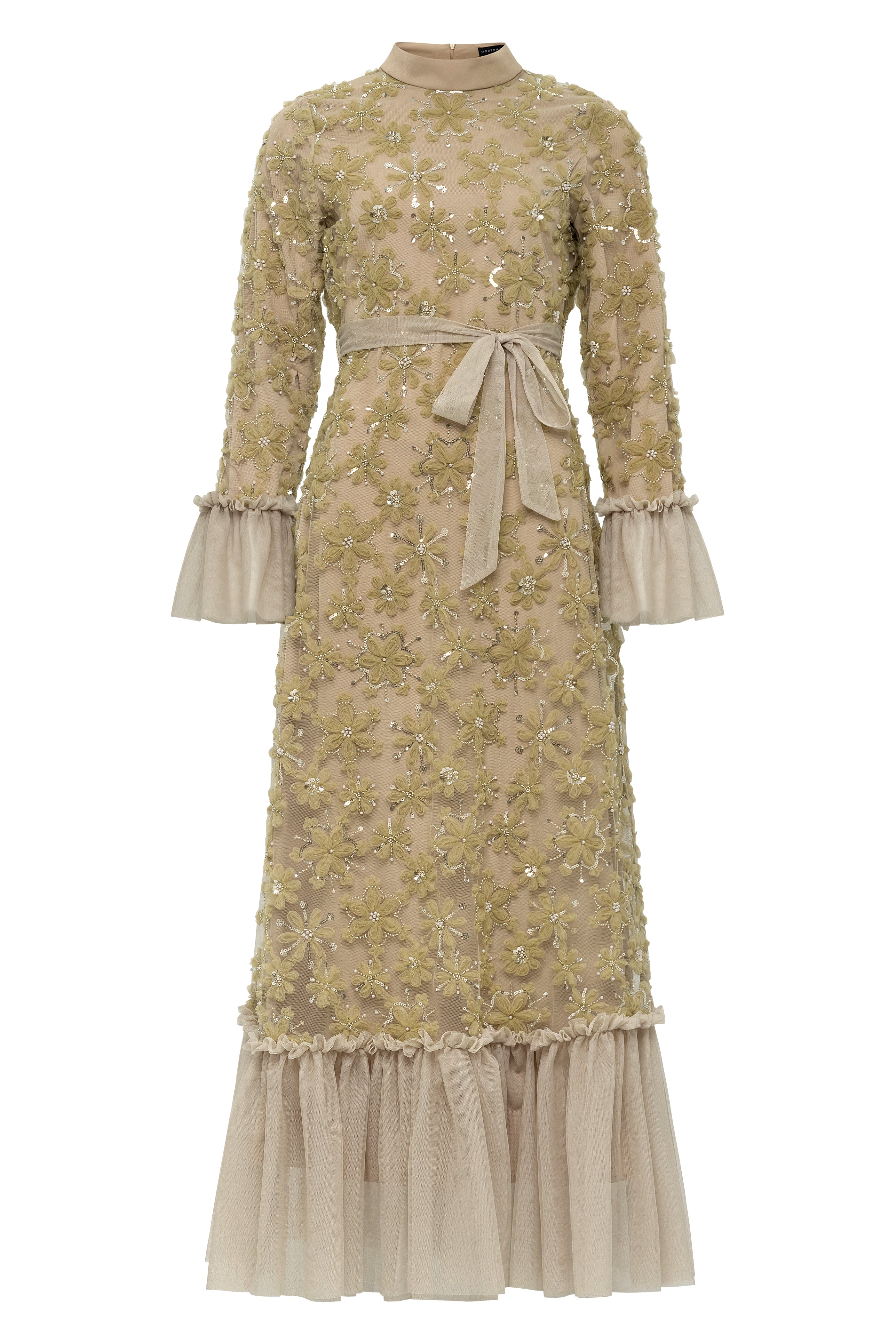 Layan formal Dress - Taupe Brown