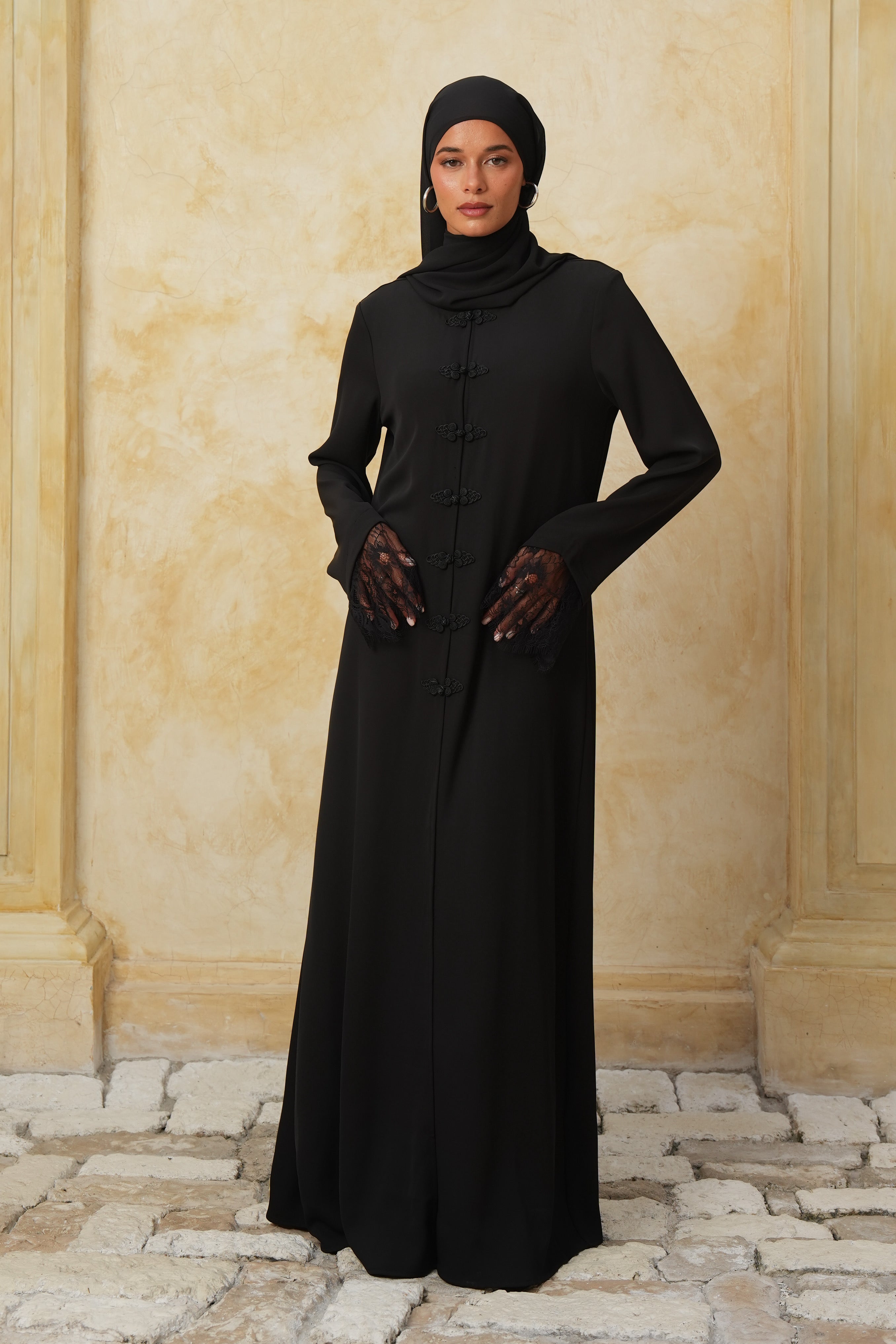 Razan Lace Shirt Dress