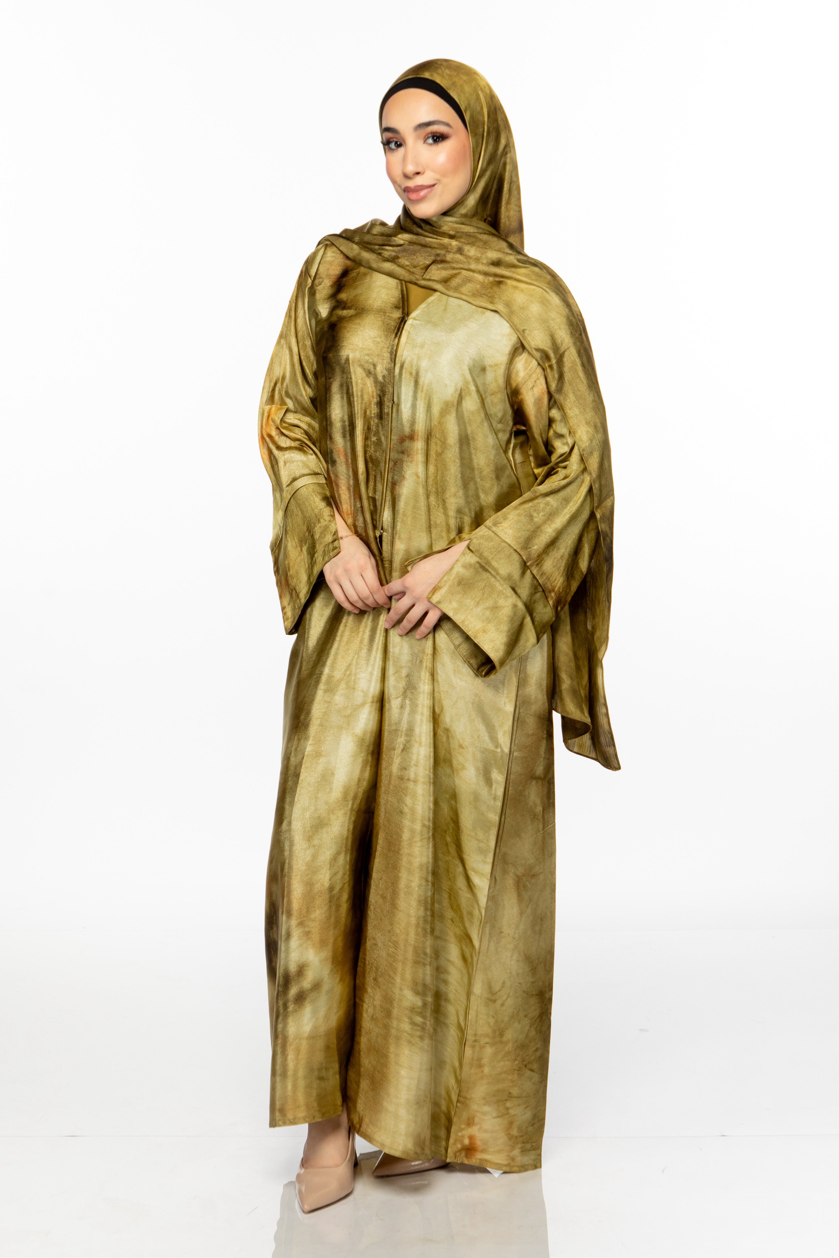 Safa Watercolor 4 Pc Abaya Set - Modern Hijabi